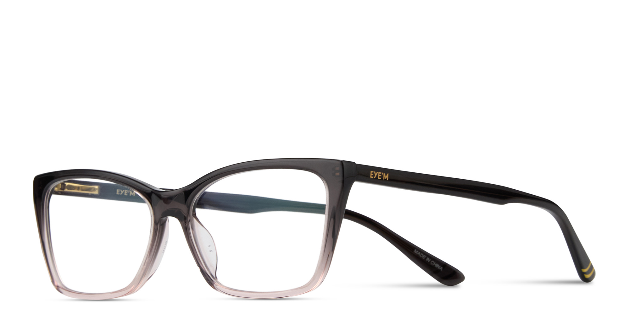 Shop EYE'M Logo Kids Cat-Eye Eyeglasses in Gradient Grey online.