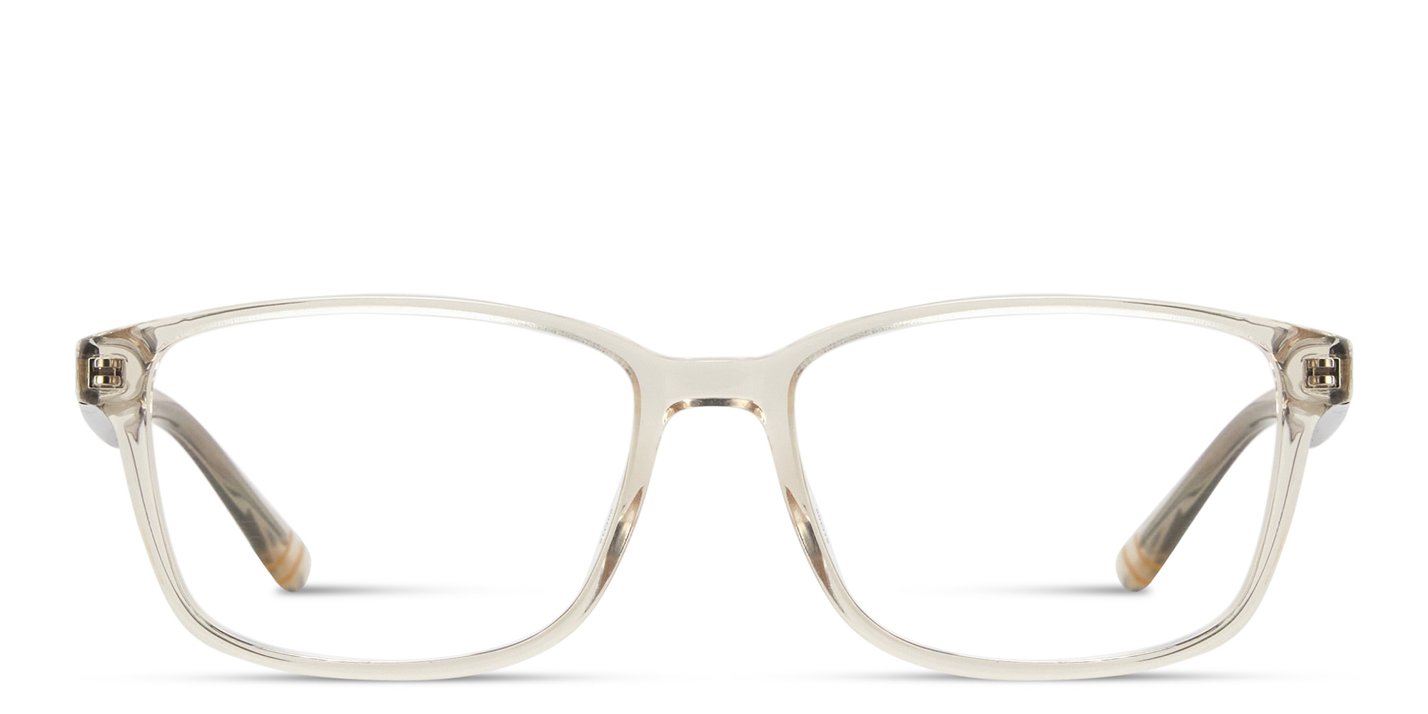 Shop EYE'M Logo Kids Rectangle Eyeglasses in Transparent Beige online.