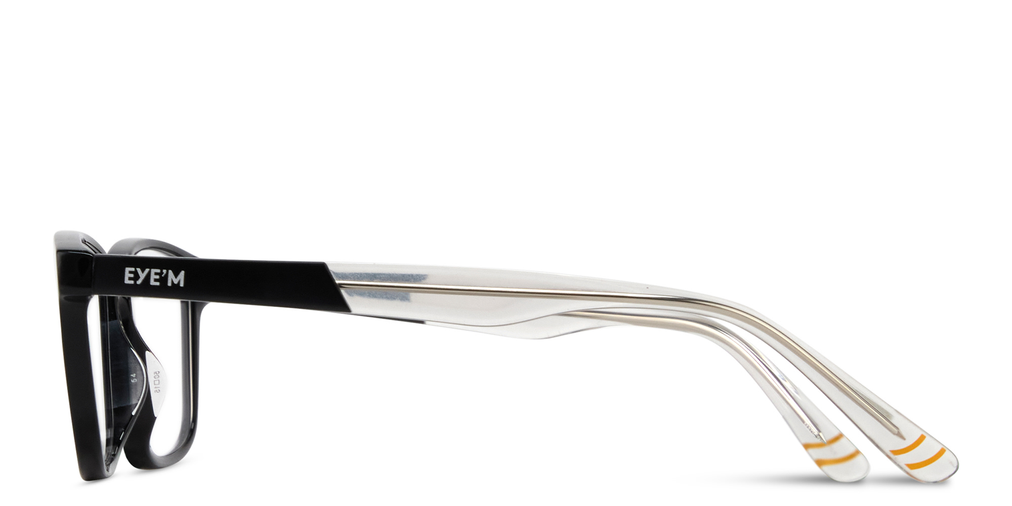 Shop EYE'M Logo Kids Rectangle Eyeglasses in Black online.