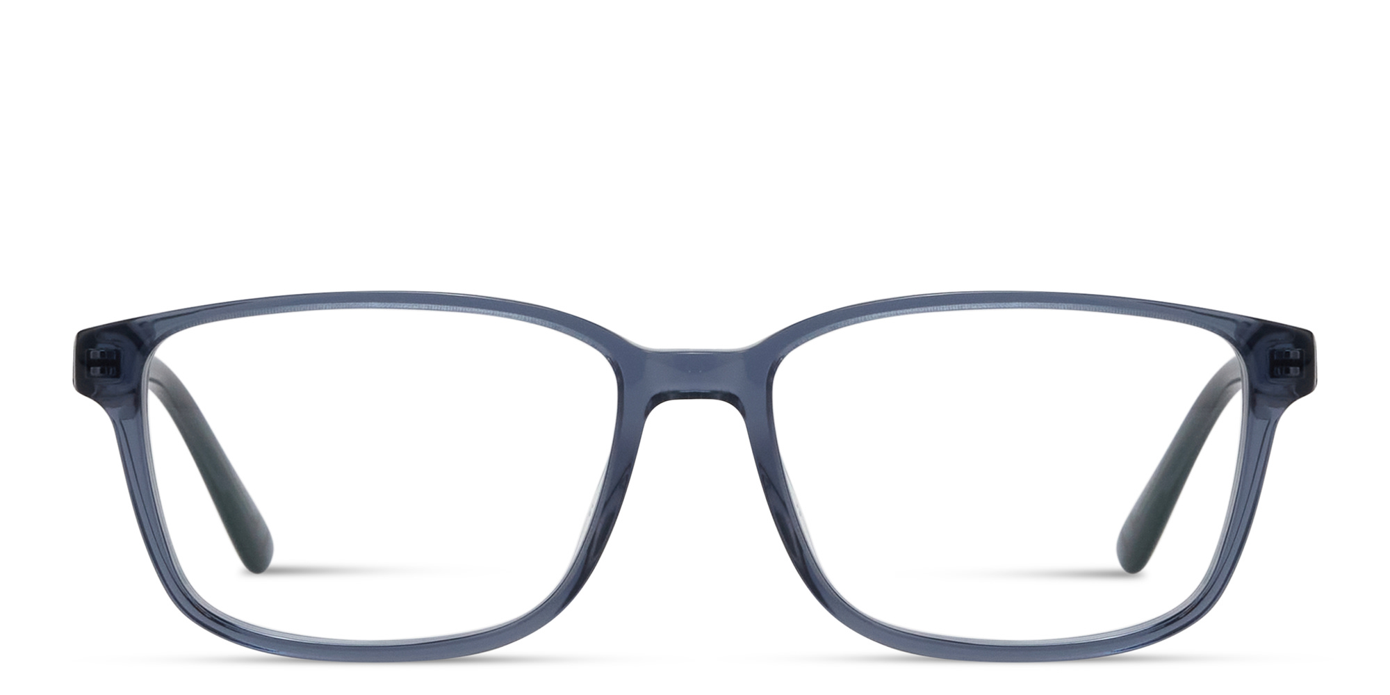 Shop EYE'M Logo Kids Rectangle Eyeglasses in Transparent Blue online.