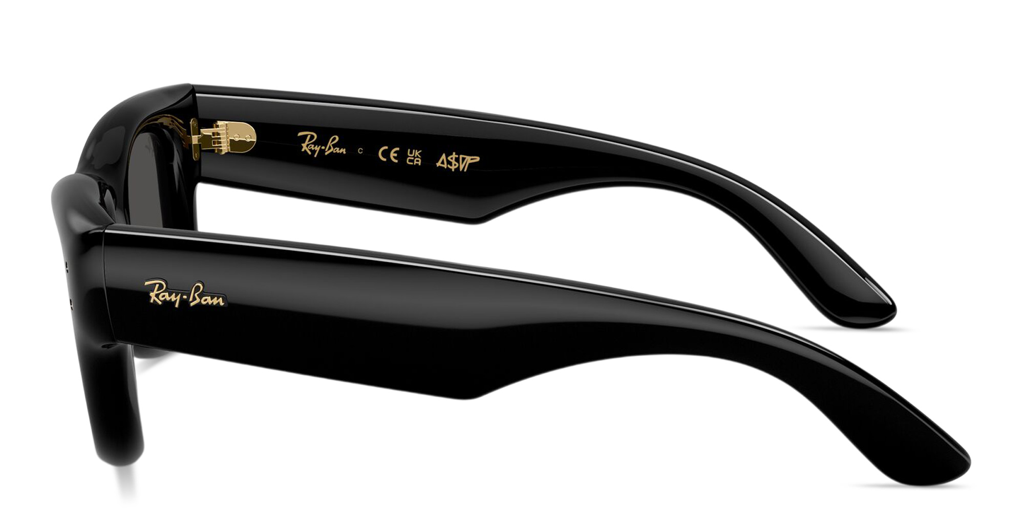 Shop Ray-Ban Wayfarer Puffer Unisex Square Sunglasses in Black online.