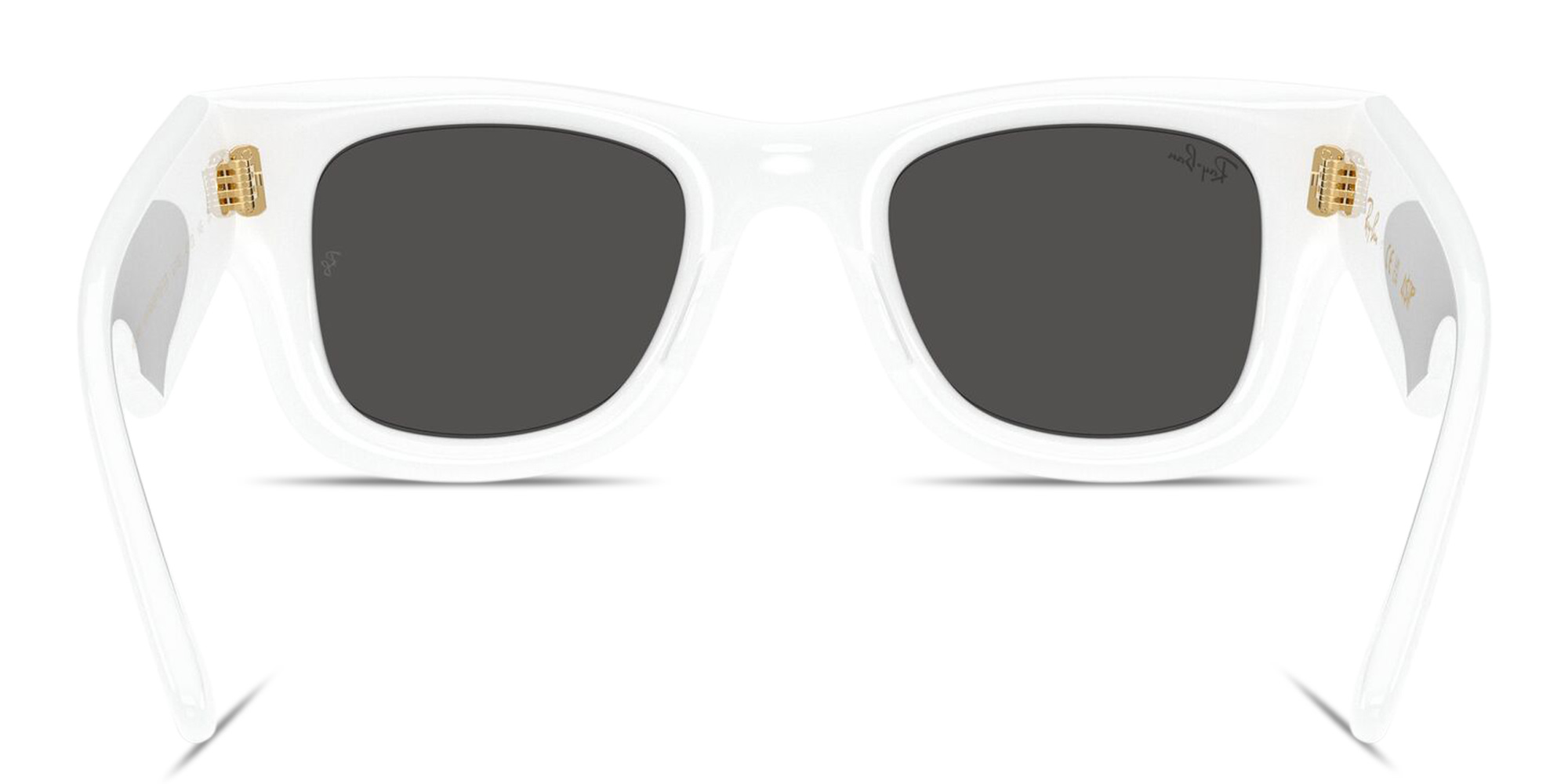 Shop Ray-Ban Wayfarer Puffer Unisex Square Sunglasses in White online.