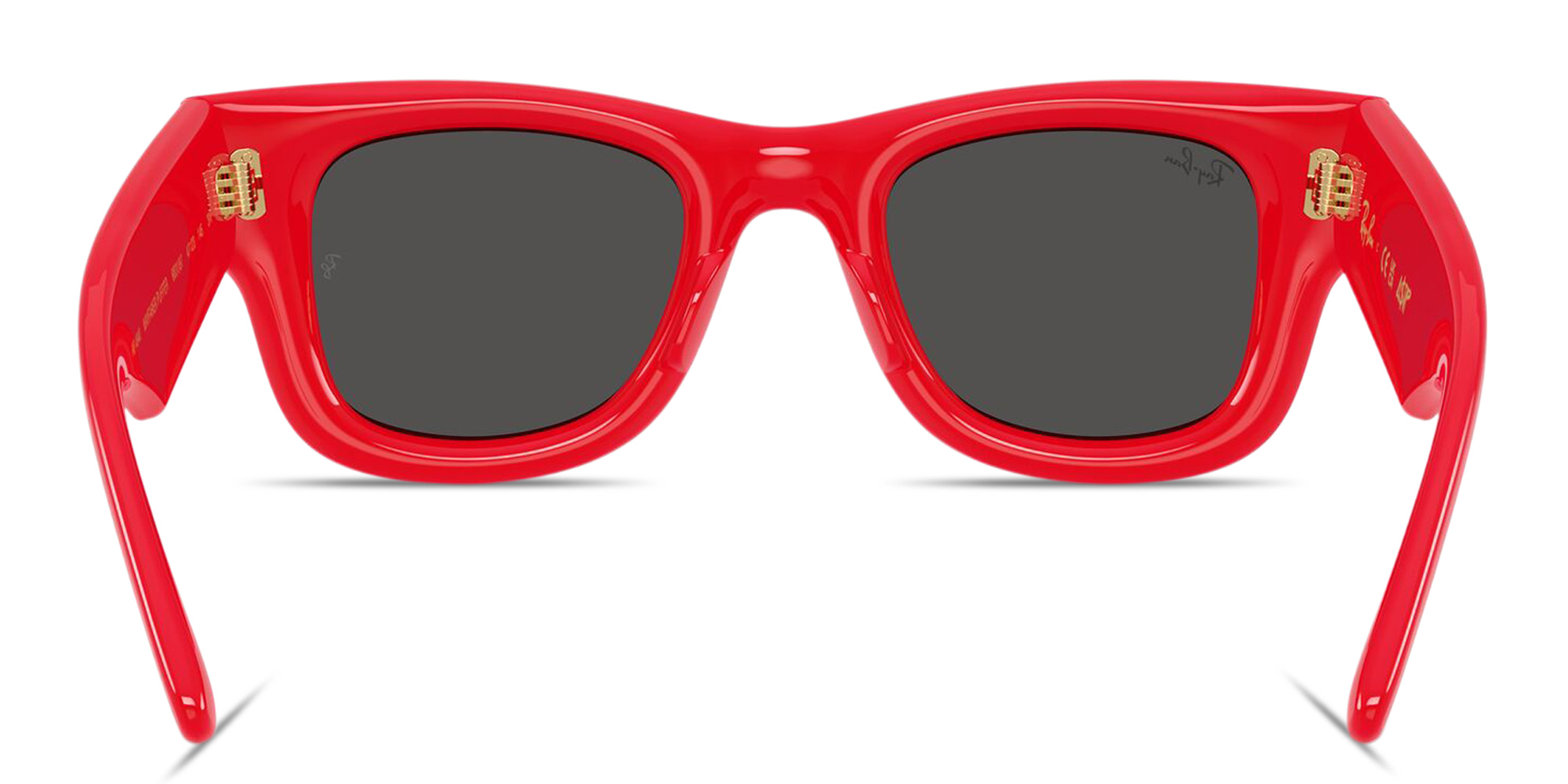 Shop Ray-Ban Wayfarer Puffer Unisex Square Sunglasses in Red online.