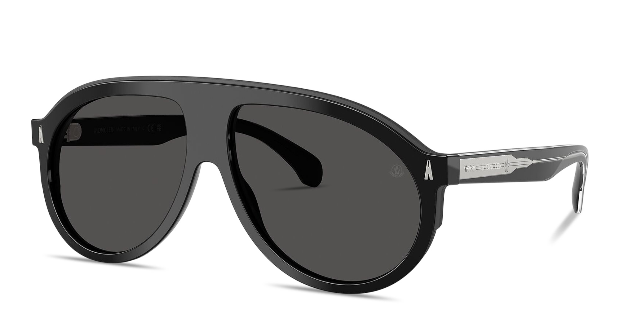 Shop Moncler Fhaite Unisex Pilot Sunglasses in Black online.