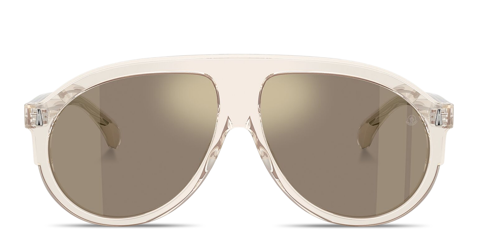 Shop Moncler Fhaite Unisex Pilot Sunglasses in White online.