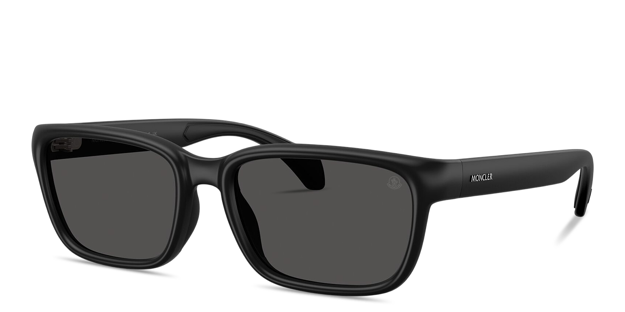 Shop Moncler Logo Signature Unisex Pillow Sunglasses in Black online.