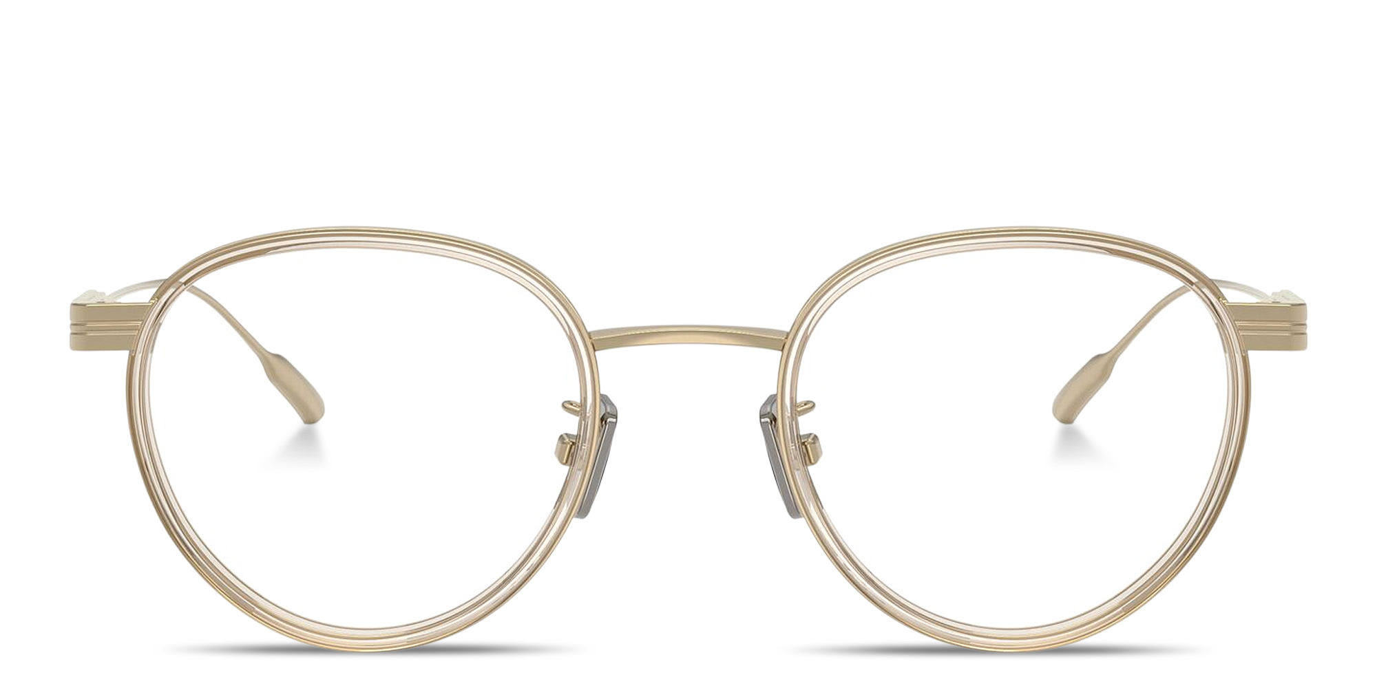 تسوق نظارات طبية طراز بانتوس للجنسين بشعار العلامة مونكلير بلون ذهبي أونلاين.