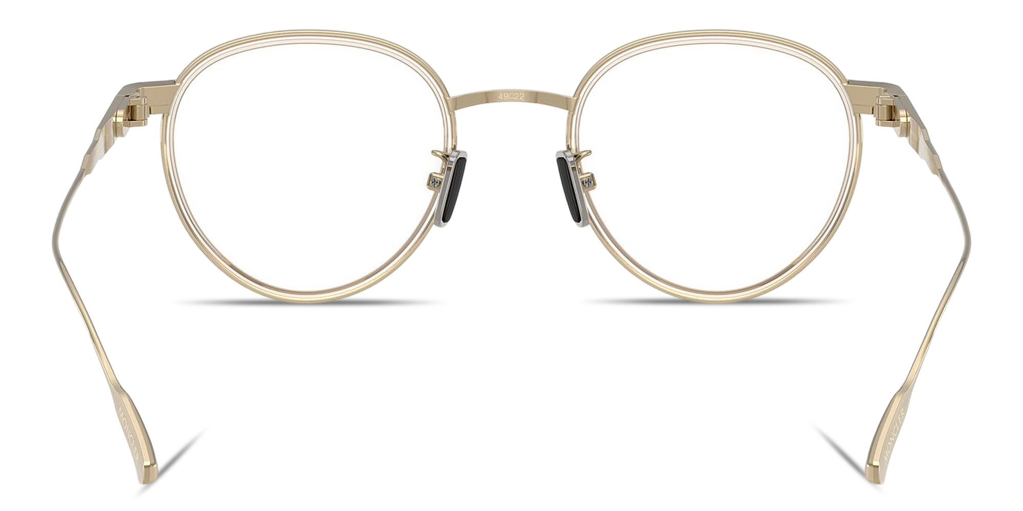 تسوق نظارات طبية طراز بانتوس للجنسين بشعار العلامة مونكلير بلون ذهبي أونلاين.