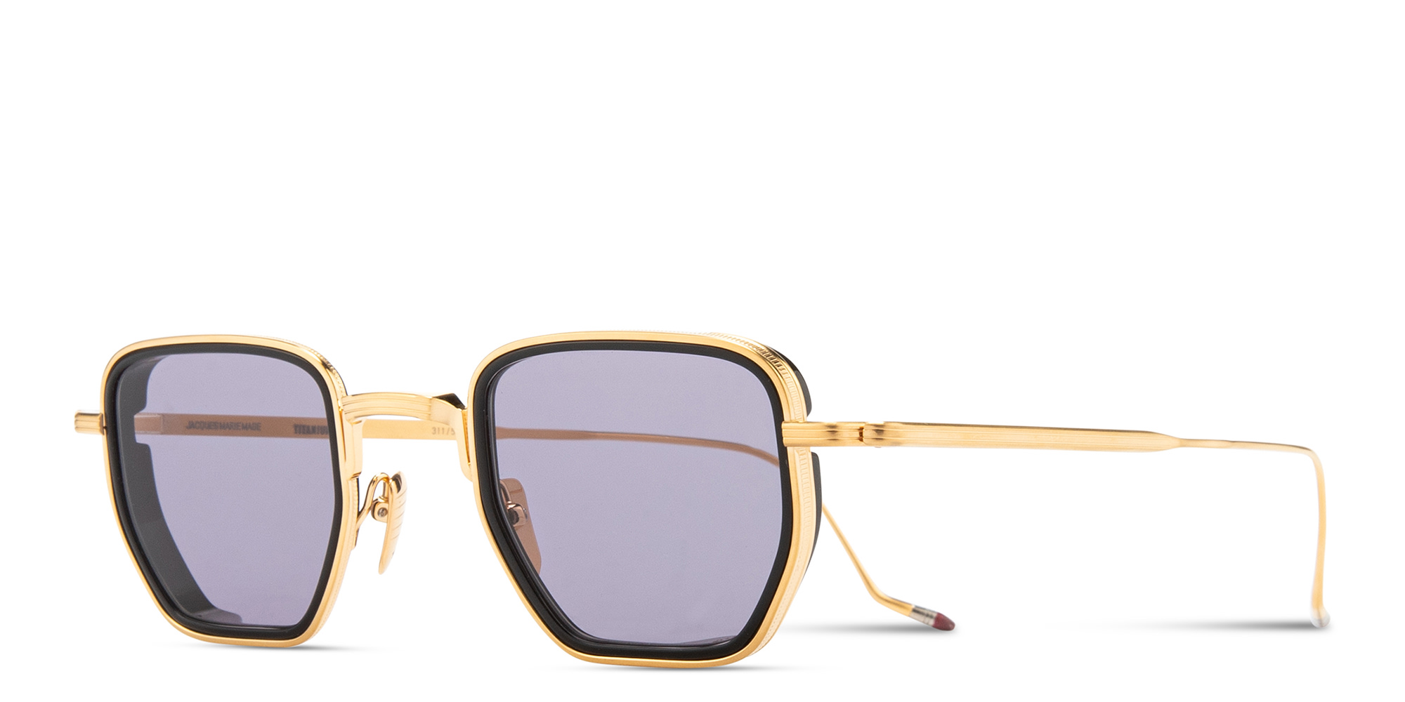 Shop JACQUES MARIE MAGE Atkins Unisex Square Sunglasses - Limited Production of 500 Pieces in Gold online.