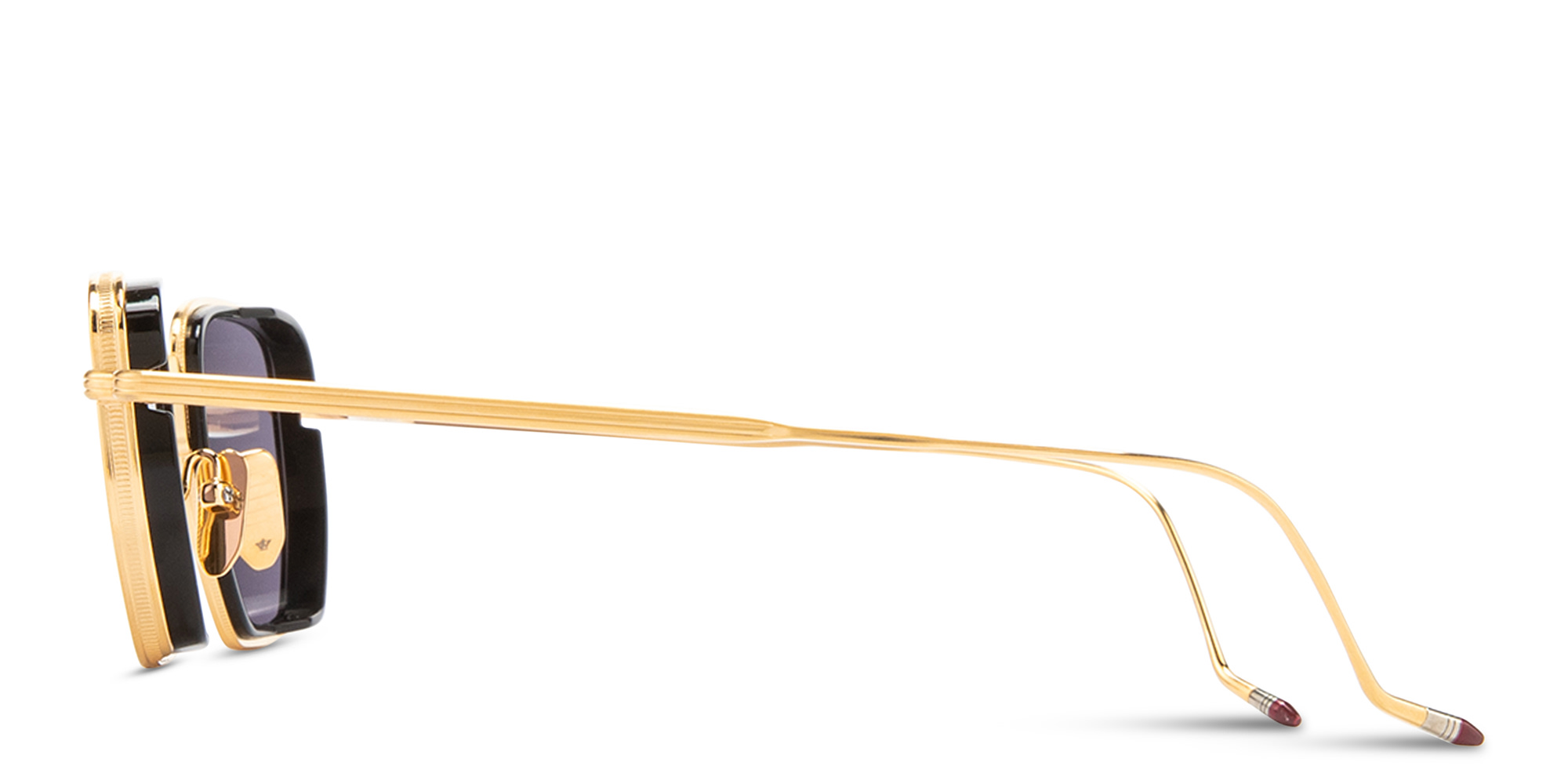 Shop JACQUES MARIE MAGE Atkins Unisex Square Sunglasses - Limited Production of 500 Pieces in Gold online.