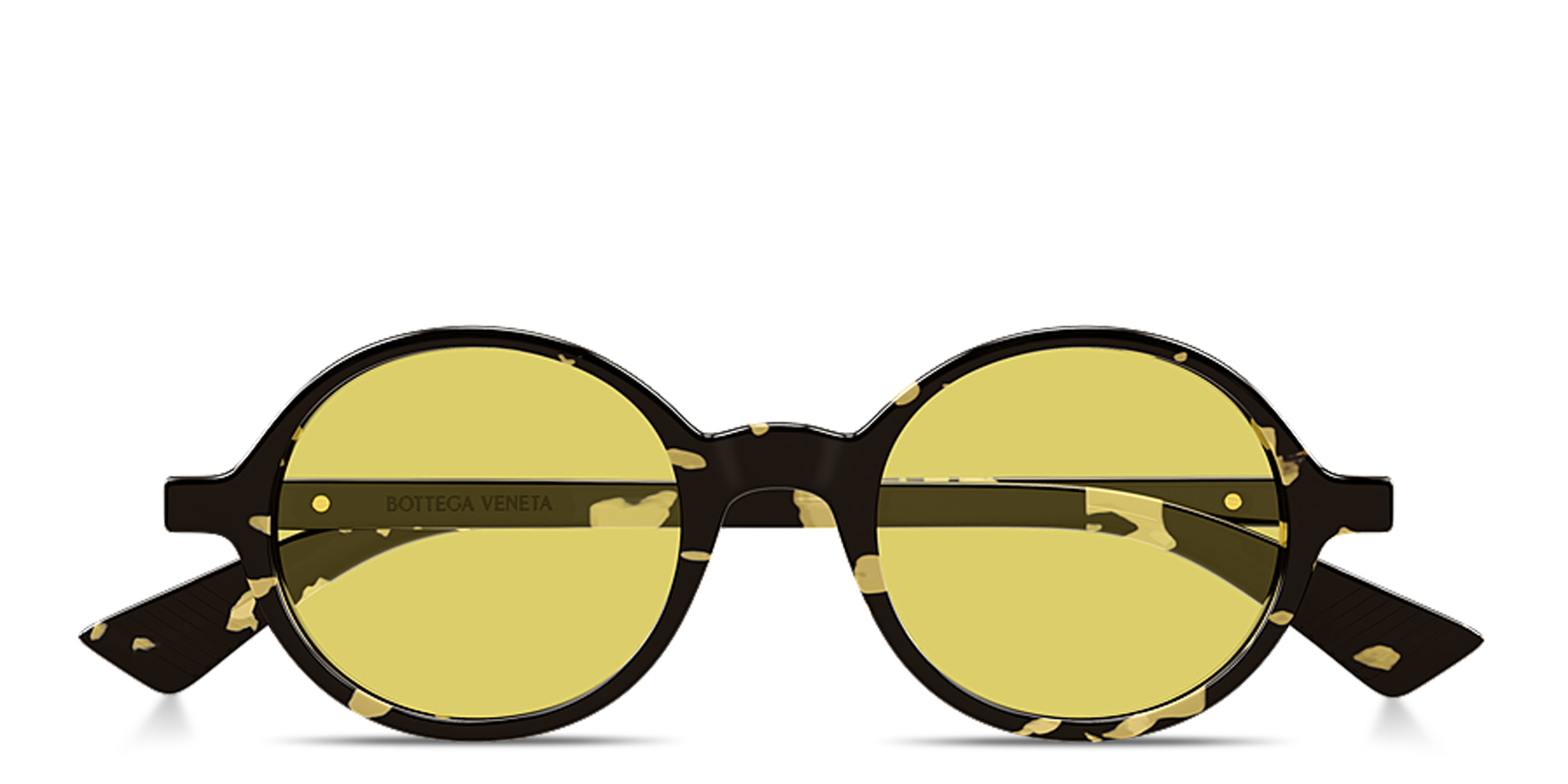 BOTTEGA VENETA Classic Unisex Round Sunglasses in Havana – Product Photo 1