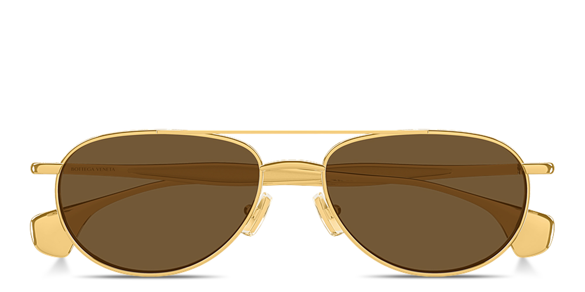 BOTTEGA VENETA Fin Unisex Aviator Sunglasses in Gold – Product Photo 1