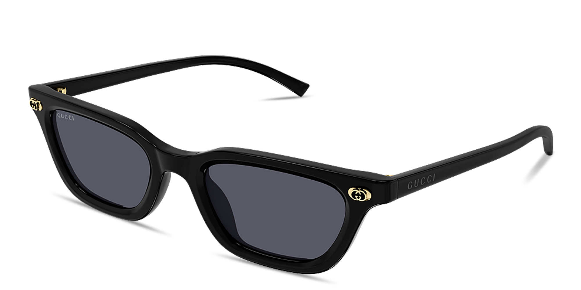 Shop GUCCI GG Cat-Eye Sunglasses in Black online.