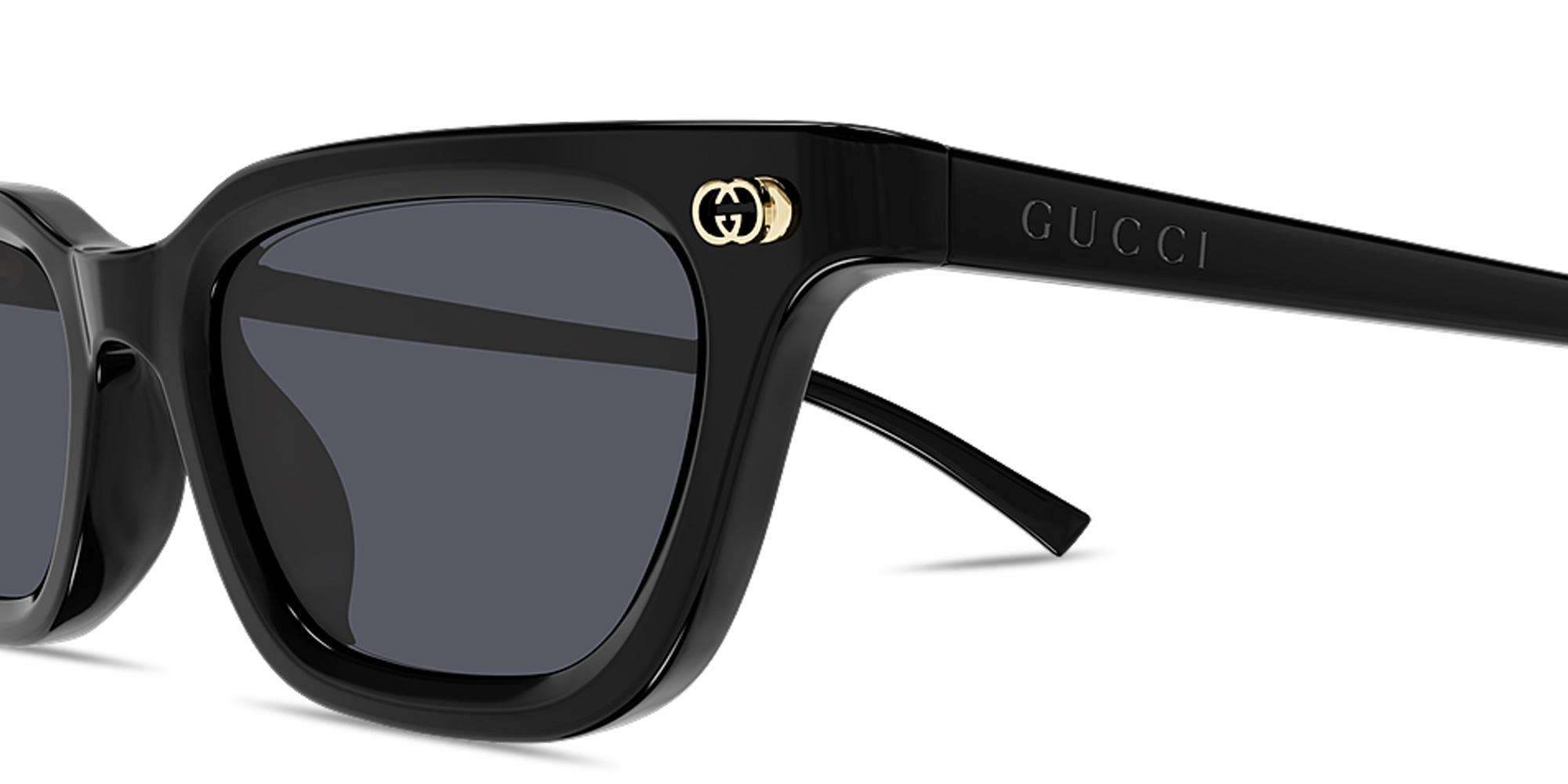 Shop GUCCI GG Cat-Eye Sunglasses in Black online.