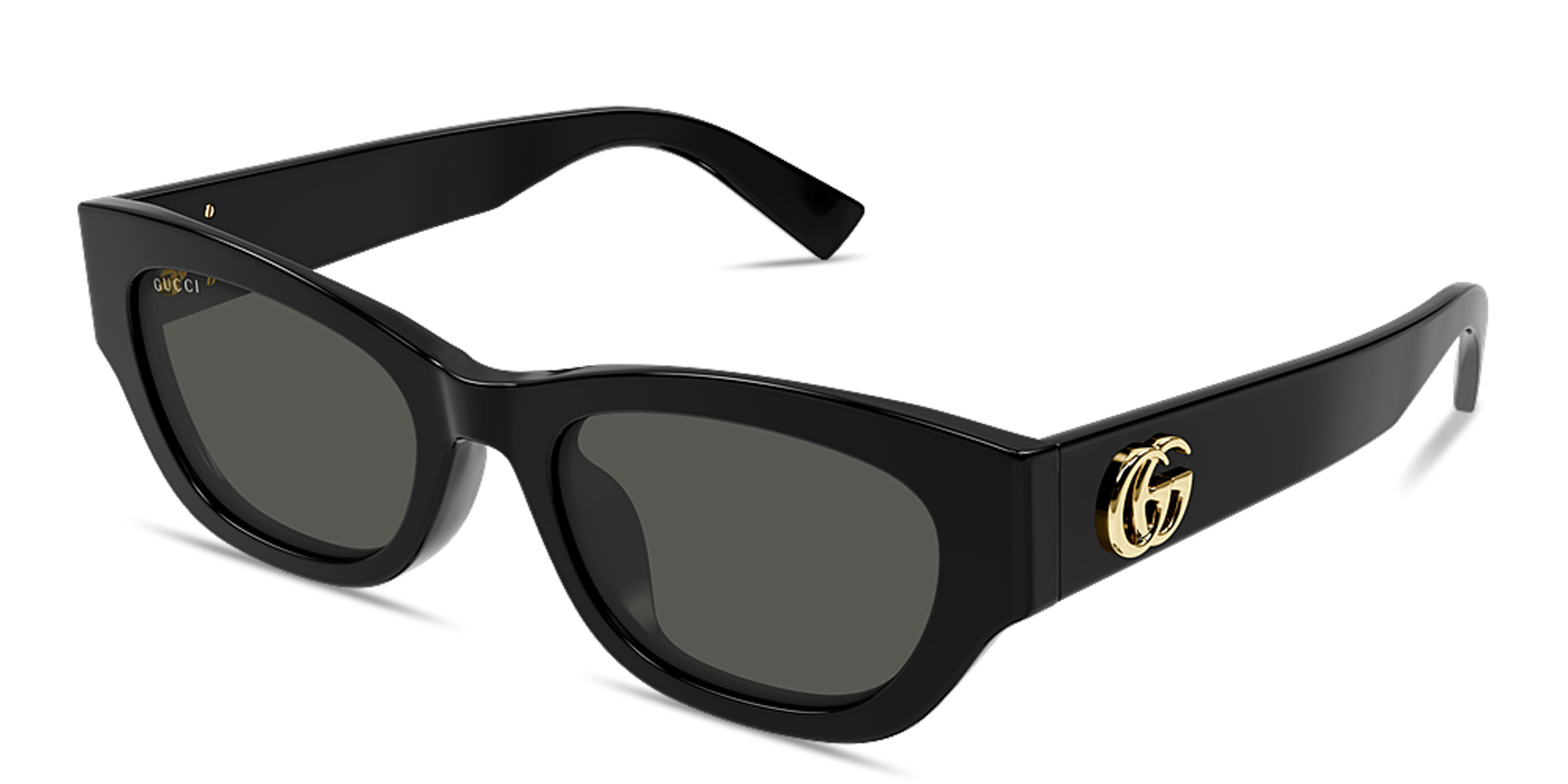 Shop GUCCI GG Cat-Eye Sunglasses in Black online.