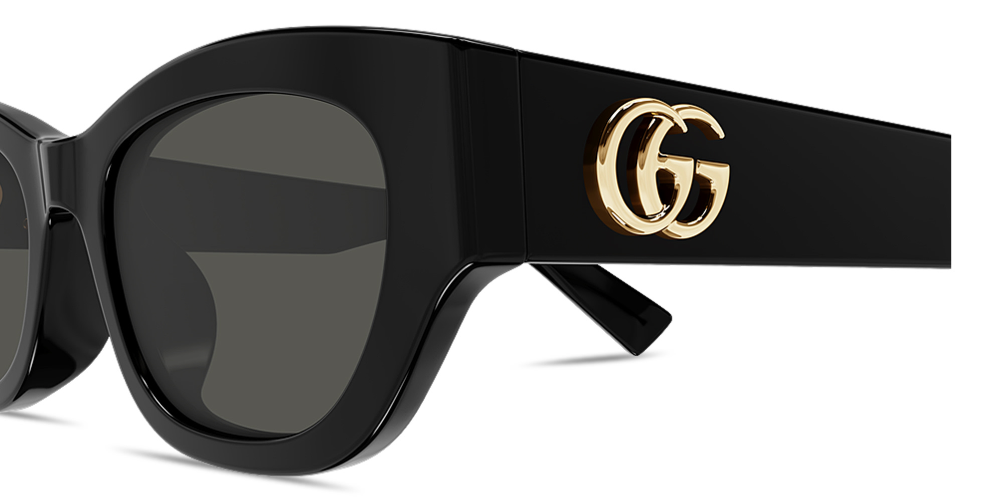 Shop GUCCI GG Cat-Eye Sunglasses in Black online.