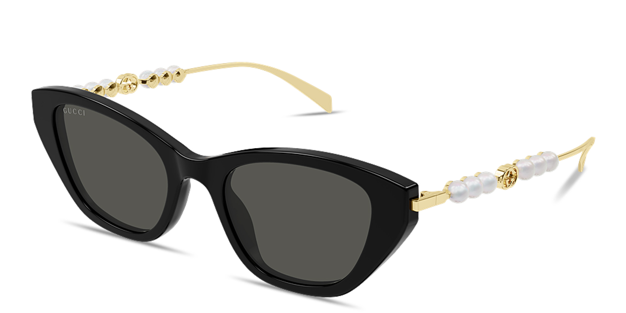 GUCCI Pearl-Embellished Cat-Eye Sunglasses in Black – Product Photo 2