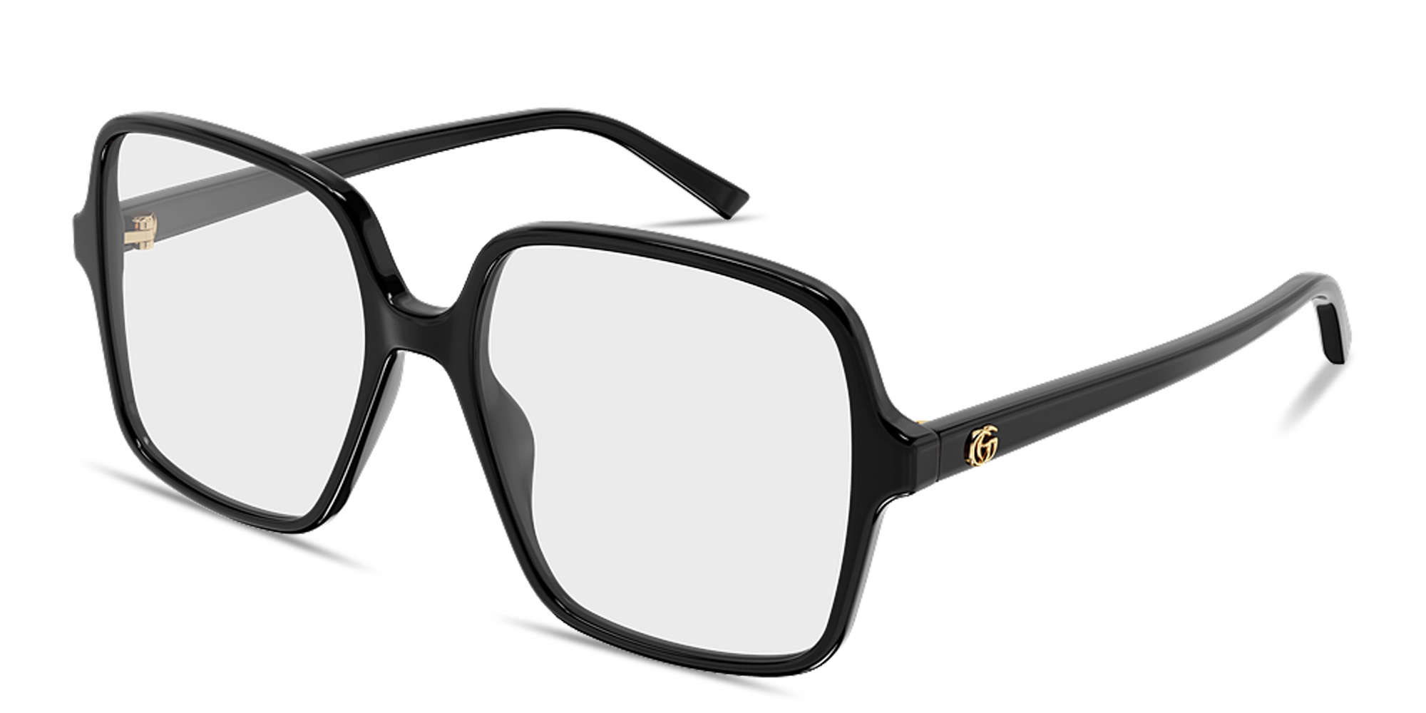 GUCCI GG Oversized Square Eyeglasses in Black – Product Photo 2