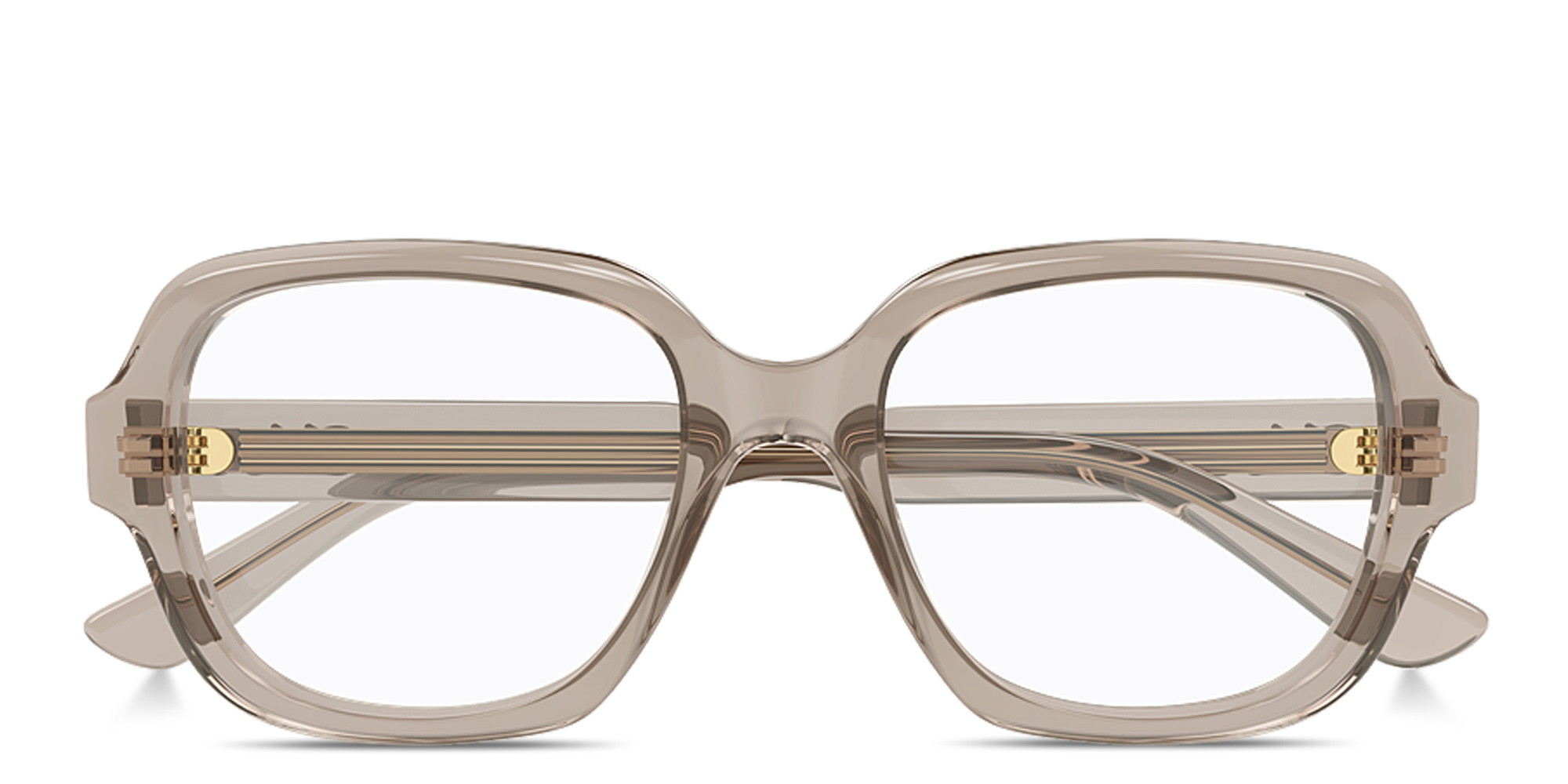 Shop Chloe Gayia Square Eyeglasses in Transparent Brown online.