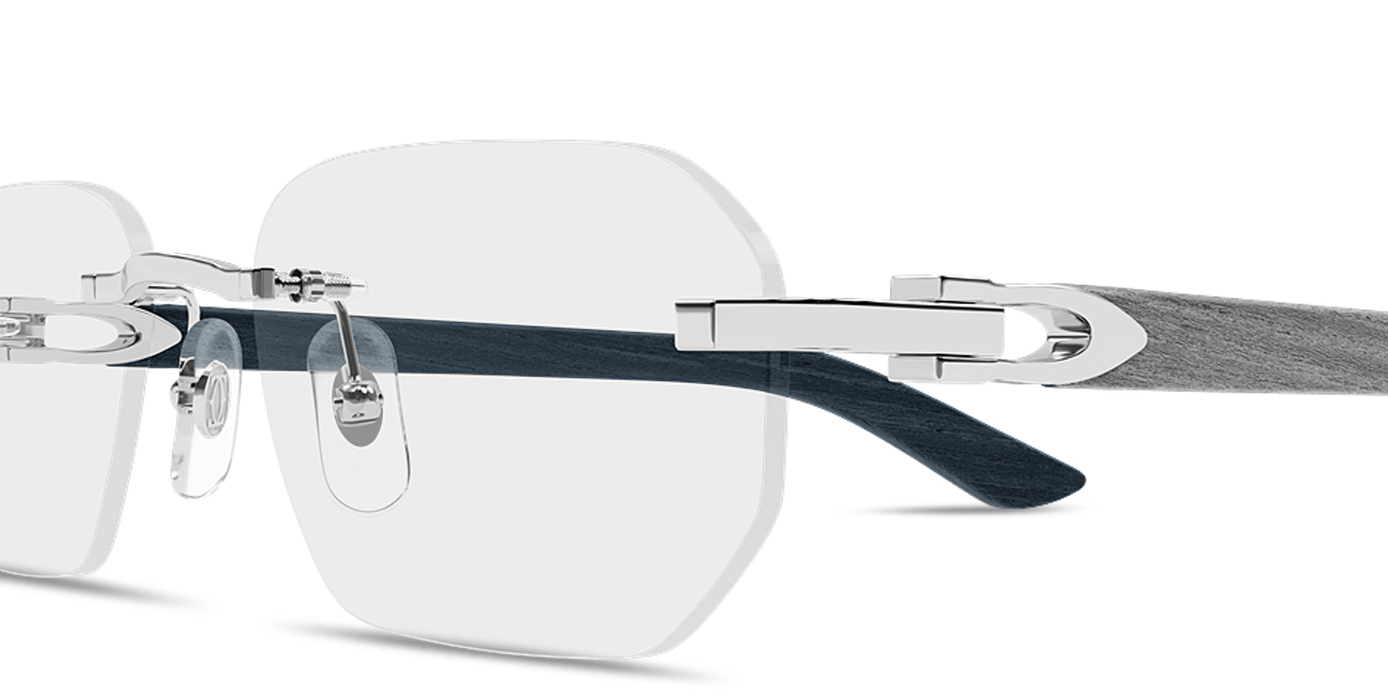 Buy Cartier Signature C de Cartier Wide Rimless Irregular Eyeglasses ...
