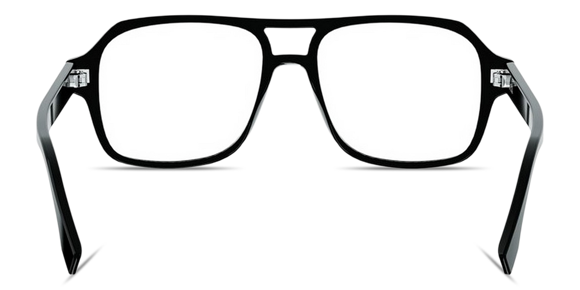 Shop FENDI FF Squared Square Eyeglasses in Black online.