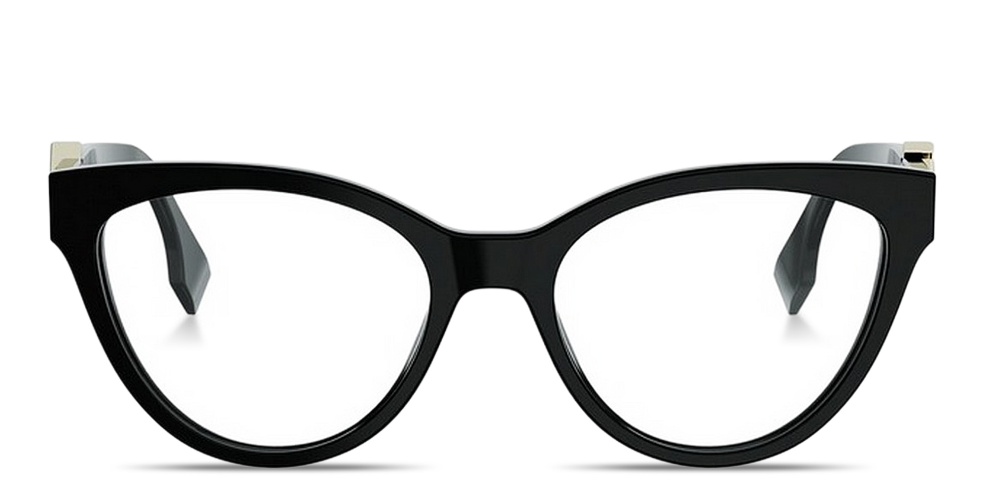 Shop FENDI FF Diamonds Cat-Eye Eyeglasses in Black online.