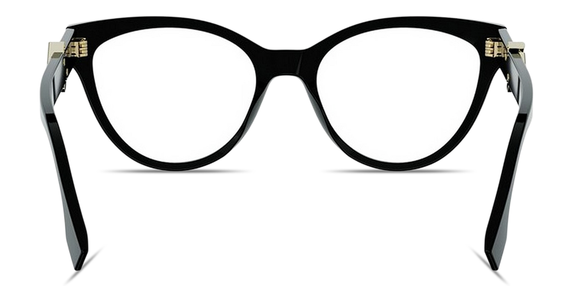 Shop FENDI FF Diamonds Cat-Eye Eyeglasses in Black online.