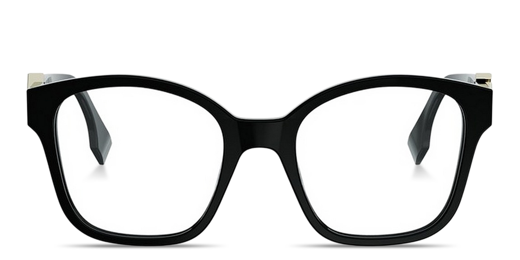 Shop FENDI FF Diamonds Square Eyeglasses in Black online.