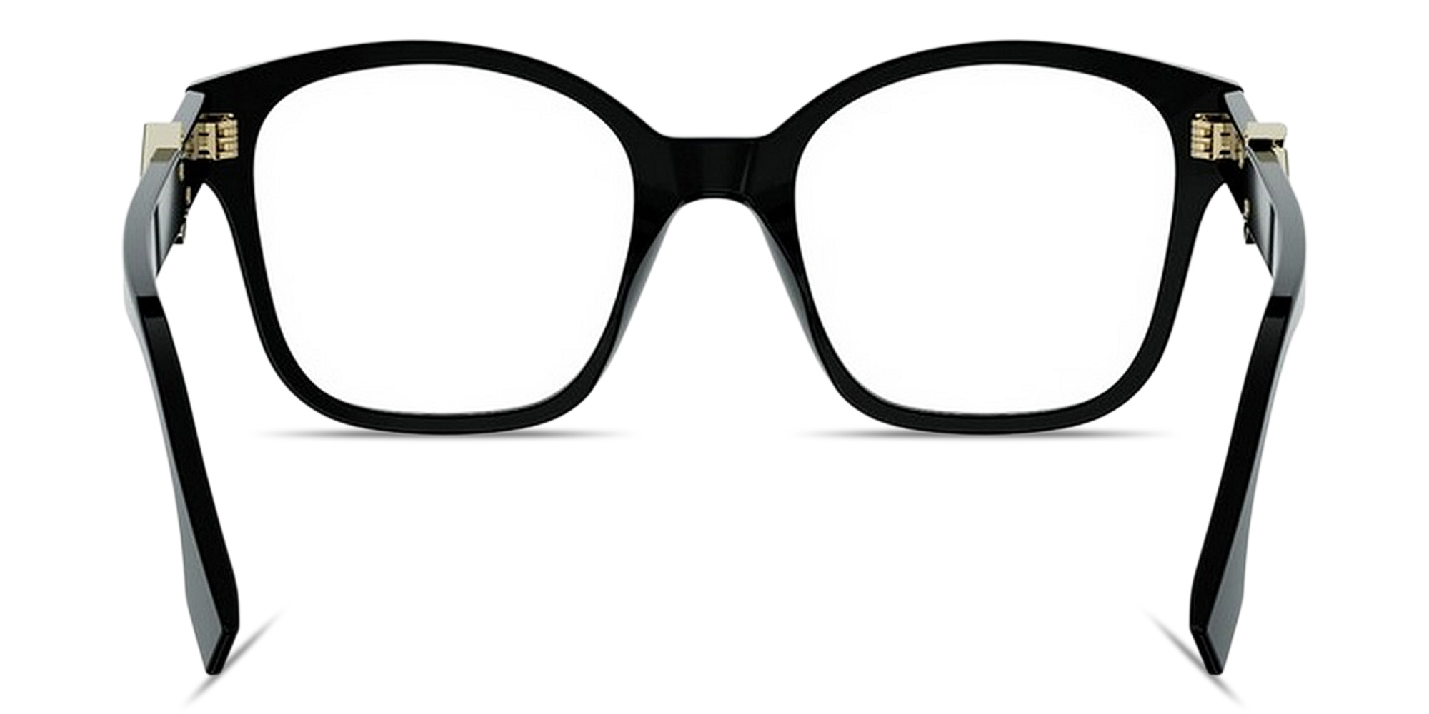 Shop FENDI FF Diamonds Square Eyeglasses in Black online.
