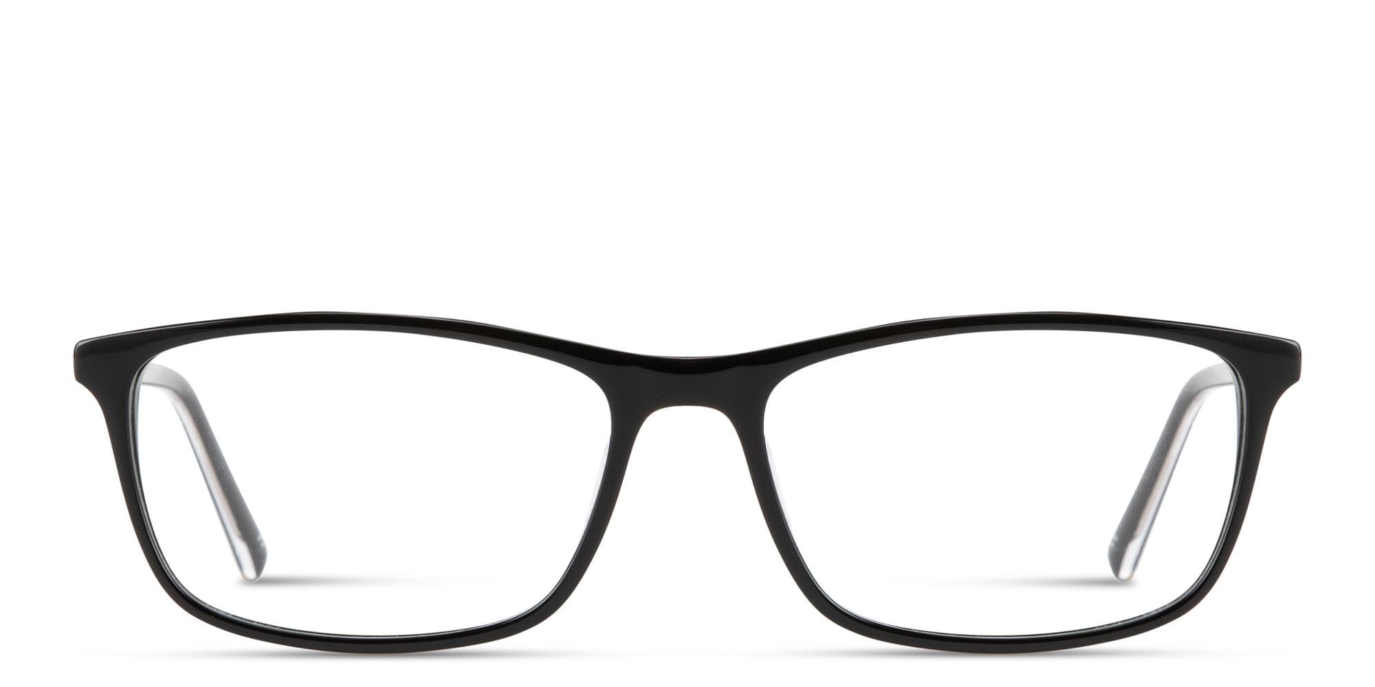 Shop EYE'M Logo Signature Wide Rectangle Eyeglasses in Black online.