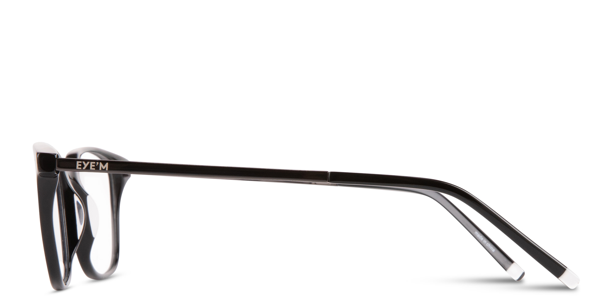 Shop EYE'M Logo Signature Square Eyeglasses in Black online.