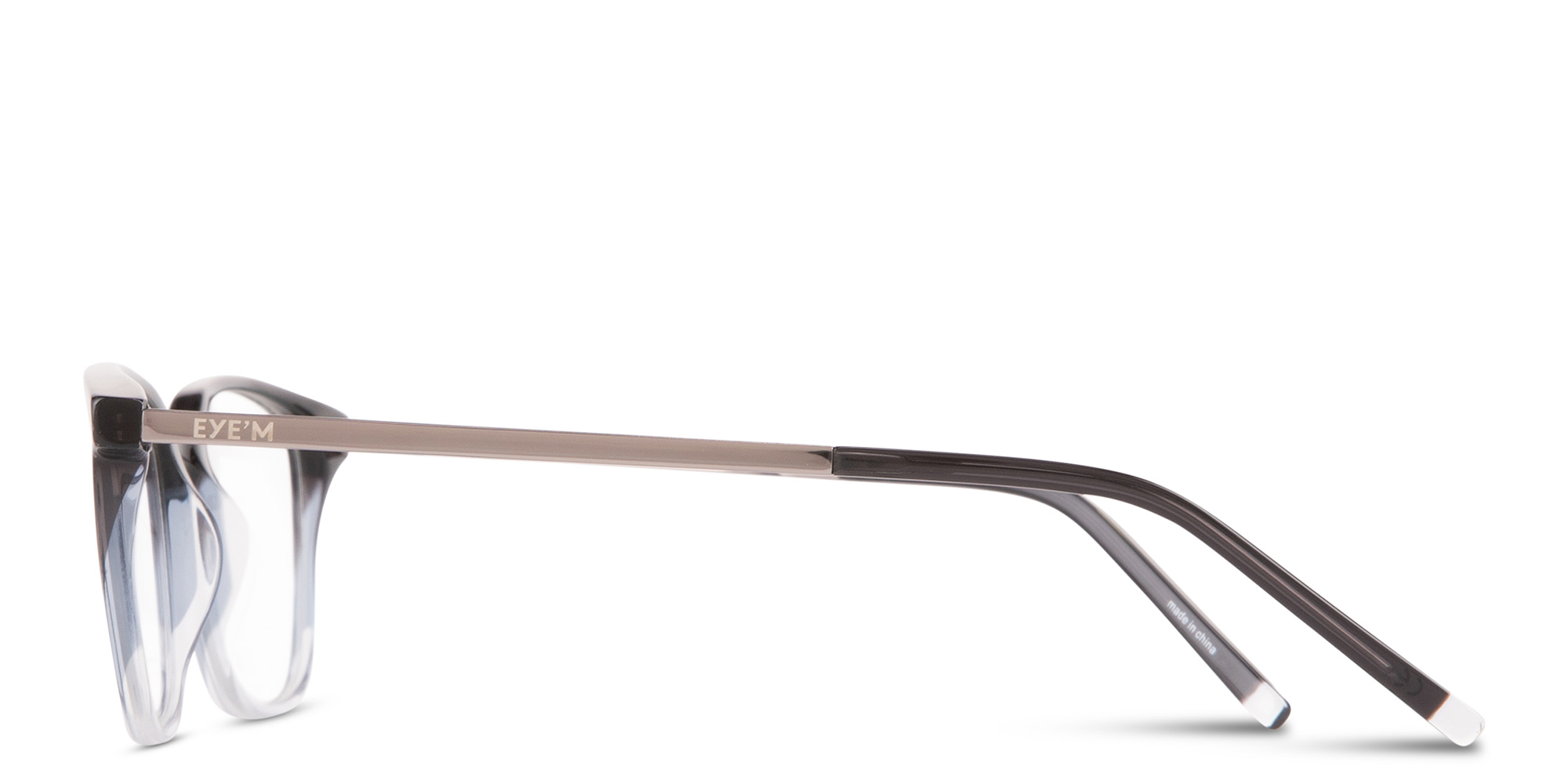 Shop EYE'M Logo Signature Square Eyeglasses in Gradient Grey online.