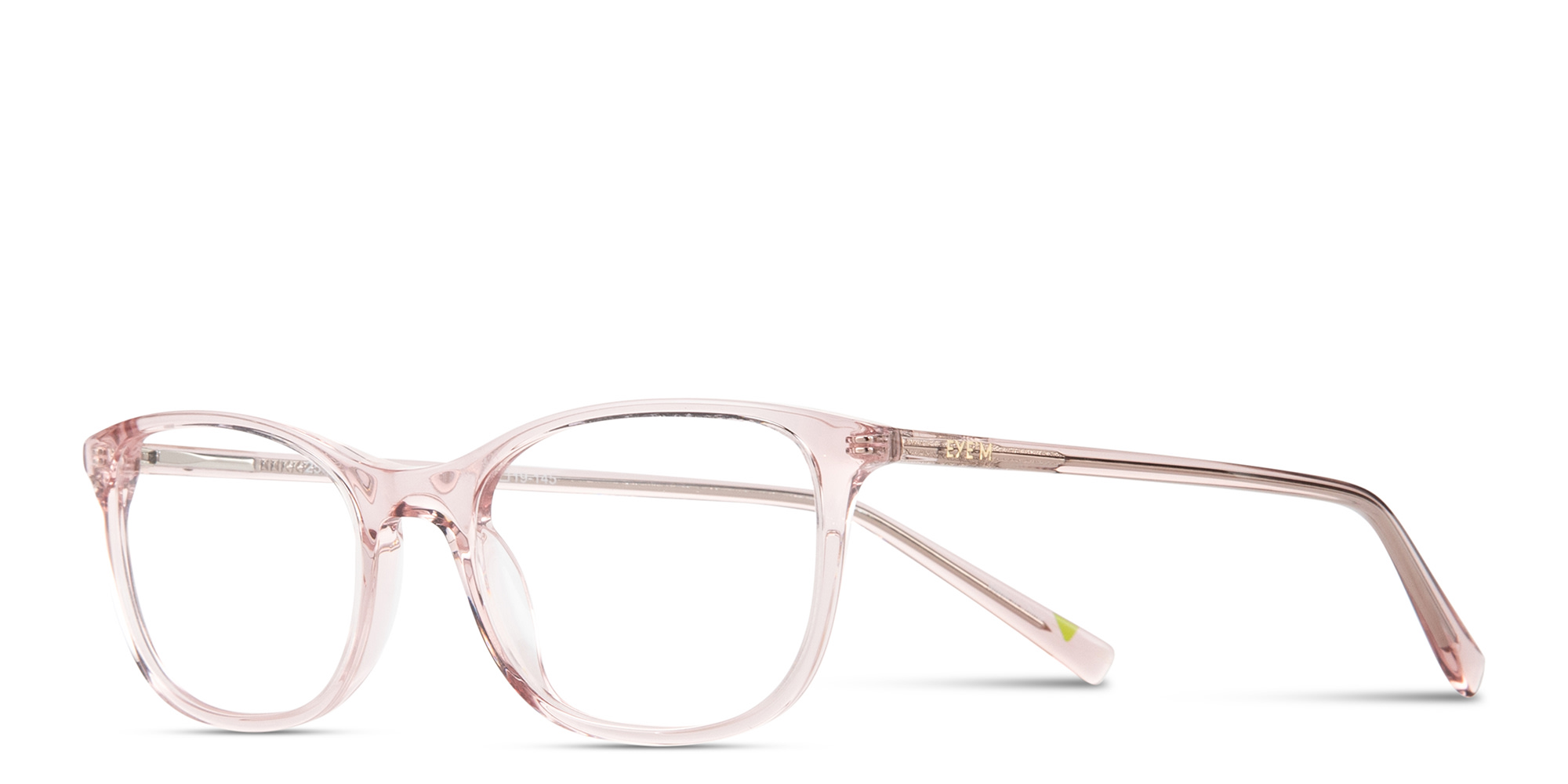 Shop EYE'M Logo Signature Cat-Eye Eyeglasses in Transparent Pink online.