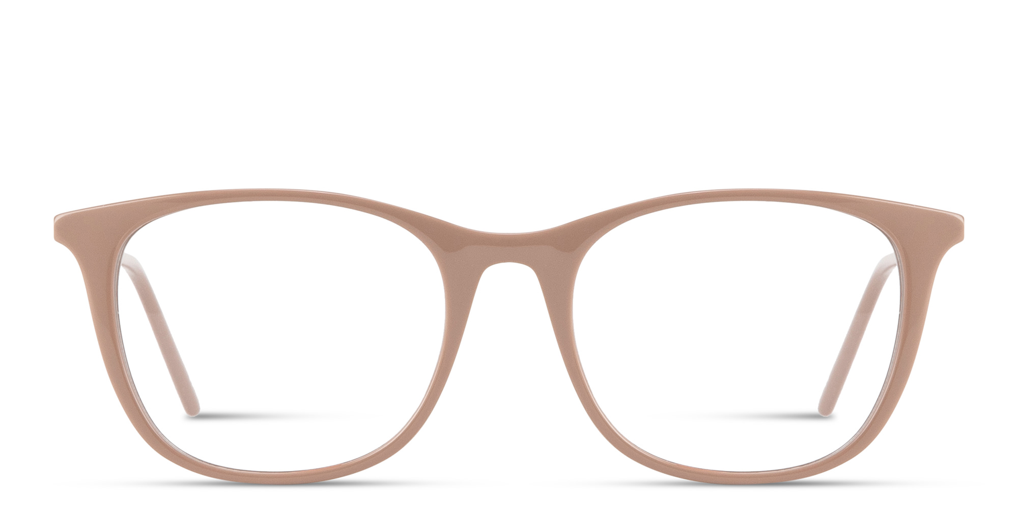 Shop EYE'M Engraved Logo Square Eyeglasses in Beige online.