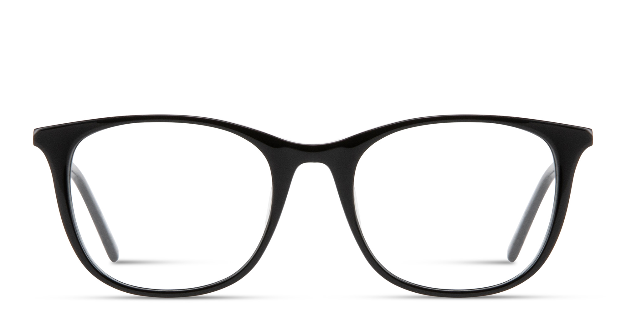 Shop EYE'M Engraved Logo Square Eyeglasses in Black online.