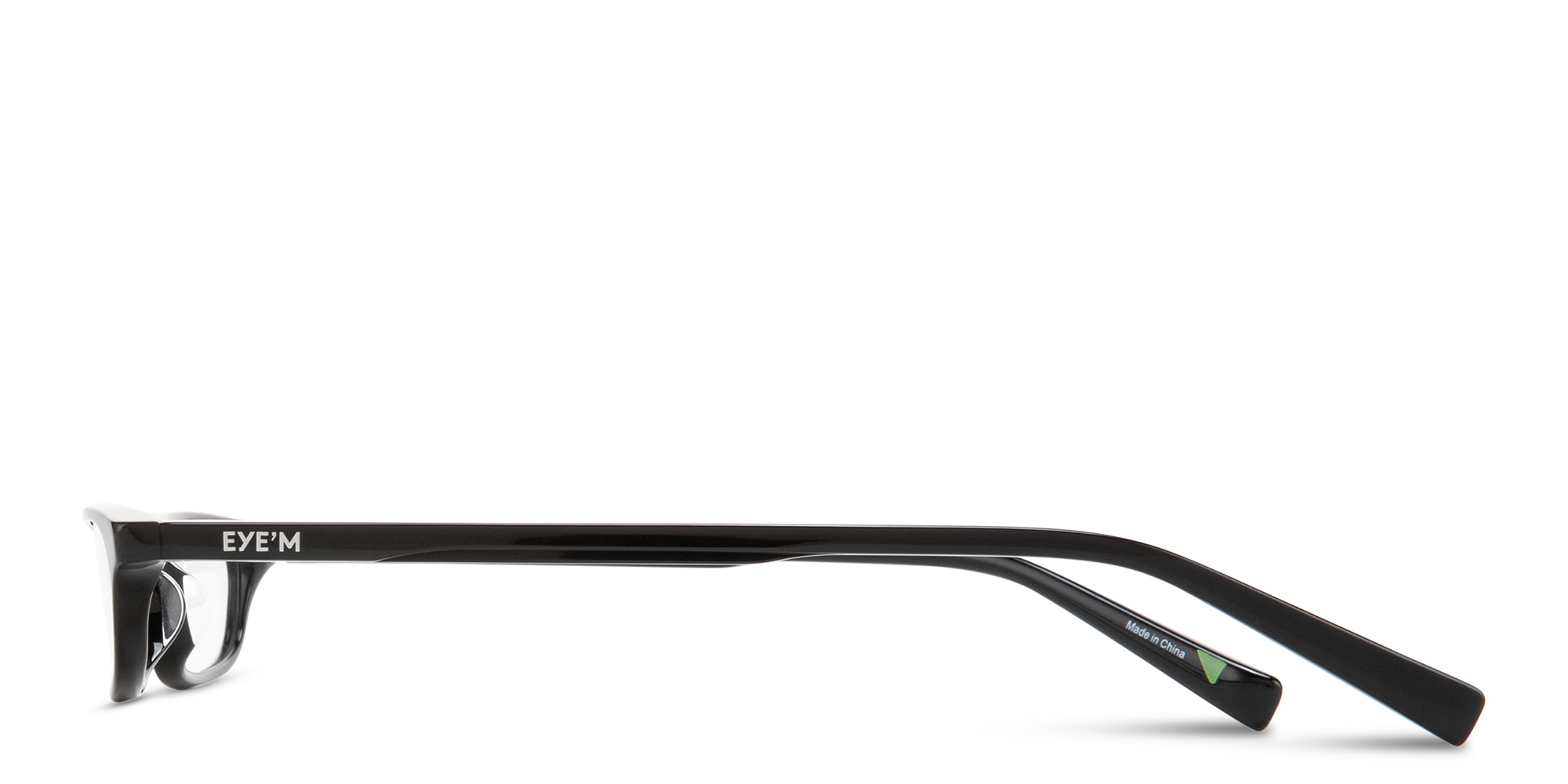 Shop EYE'M Logo Signature Unisex Rectangle Eyeglasses in Black online.