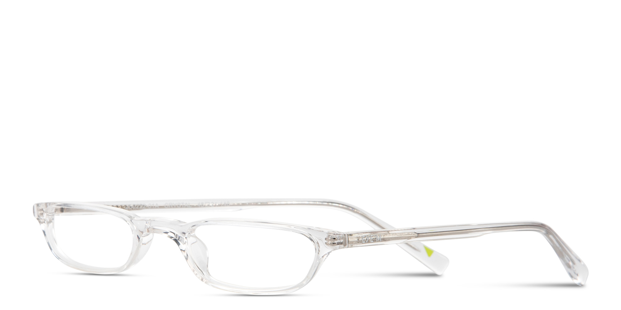 Shop EYE'M Logo Signature Unisex Rectangle Eyeglasses in Polished Clear online.