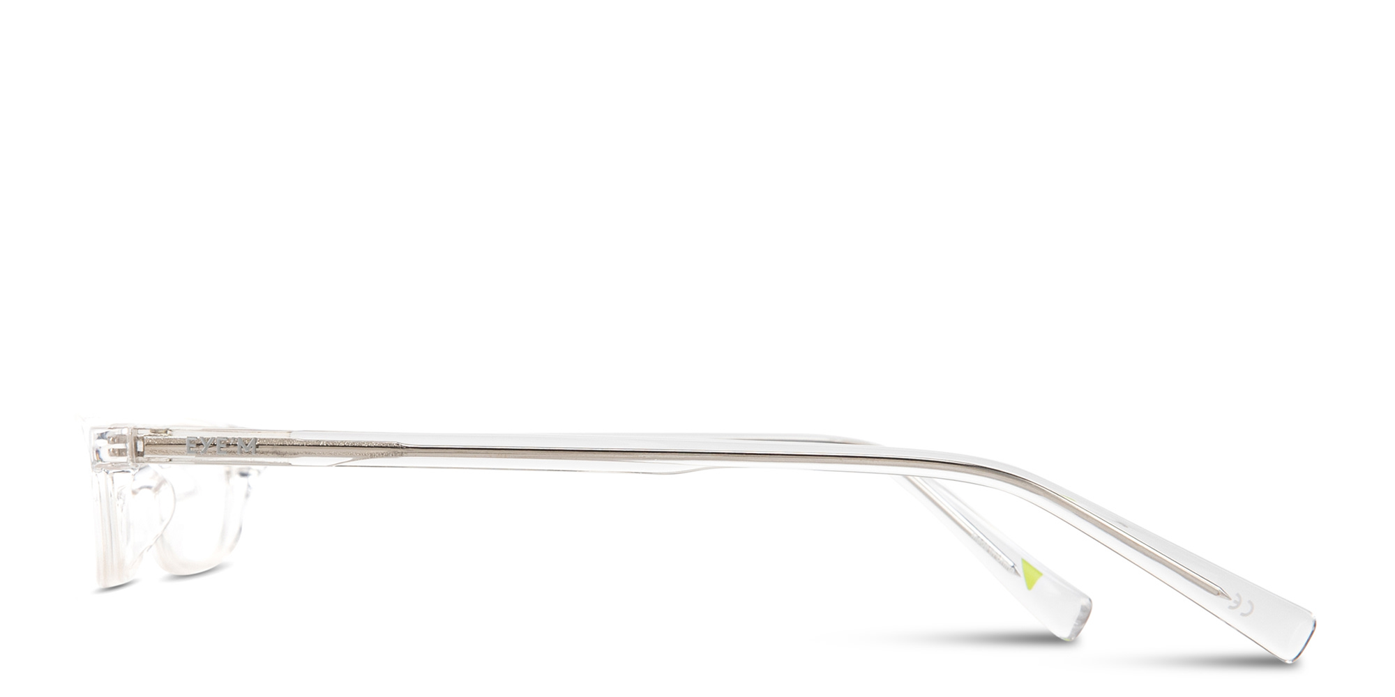 Shop EYE'M Logo Signature Unisex Rectangle Eyeglasses in Polished Clear online.