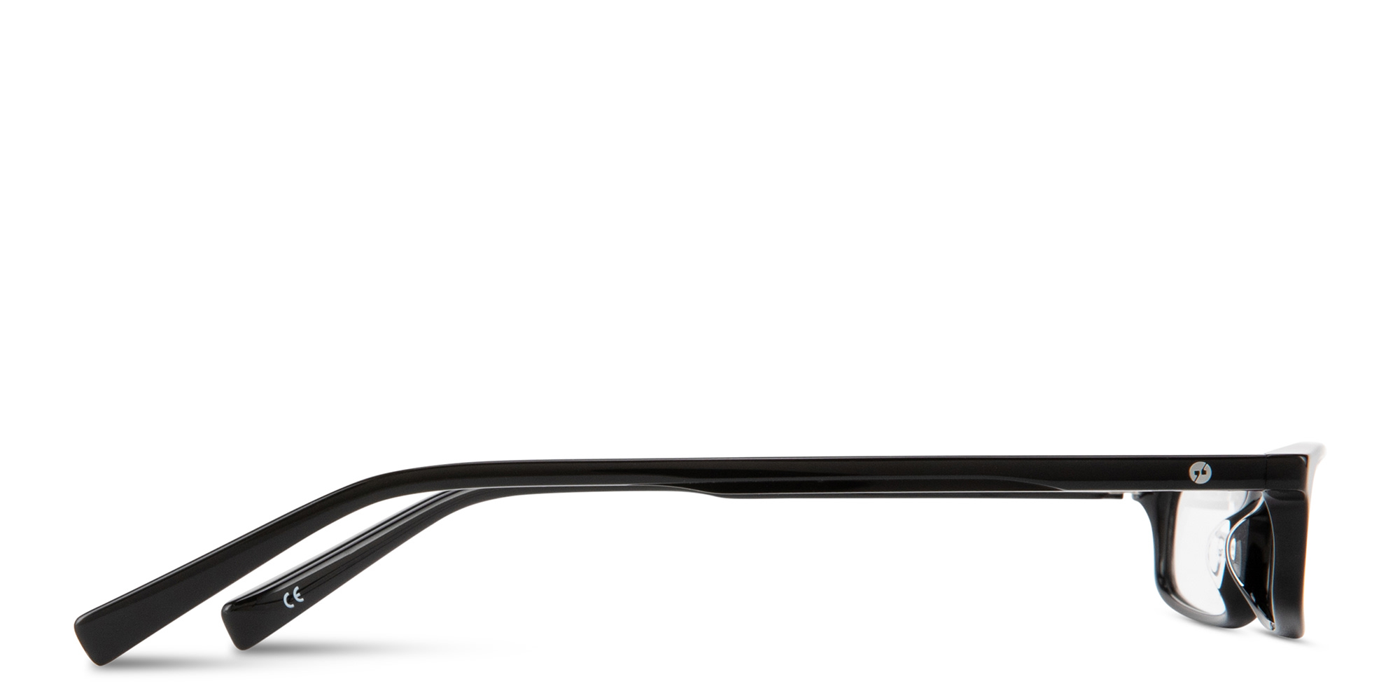 Shop EYE'M Logo Signature Unisex Rectangle Eyeglasses in Black online.