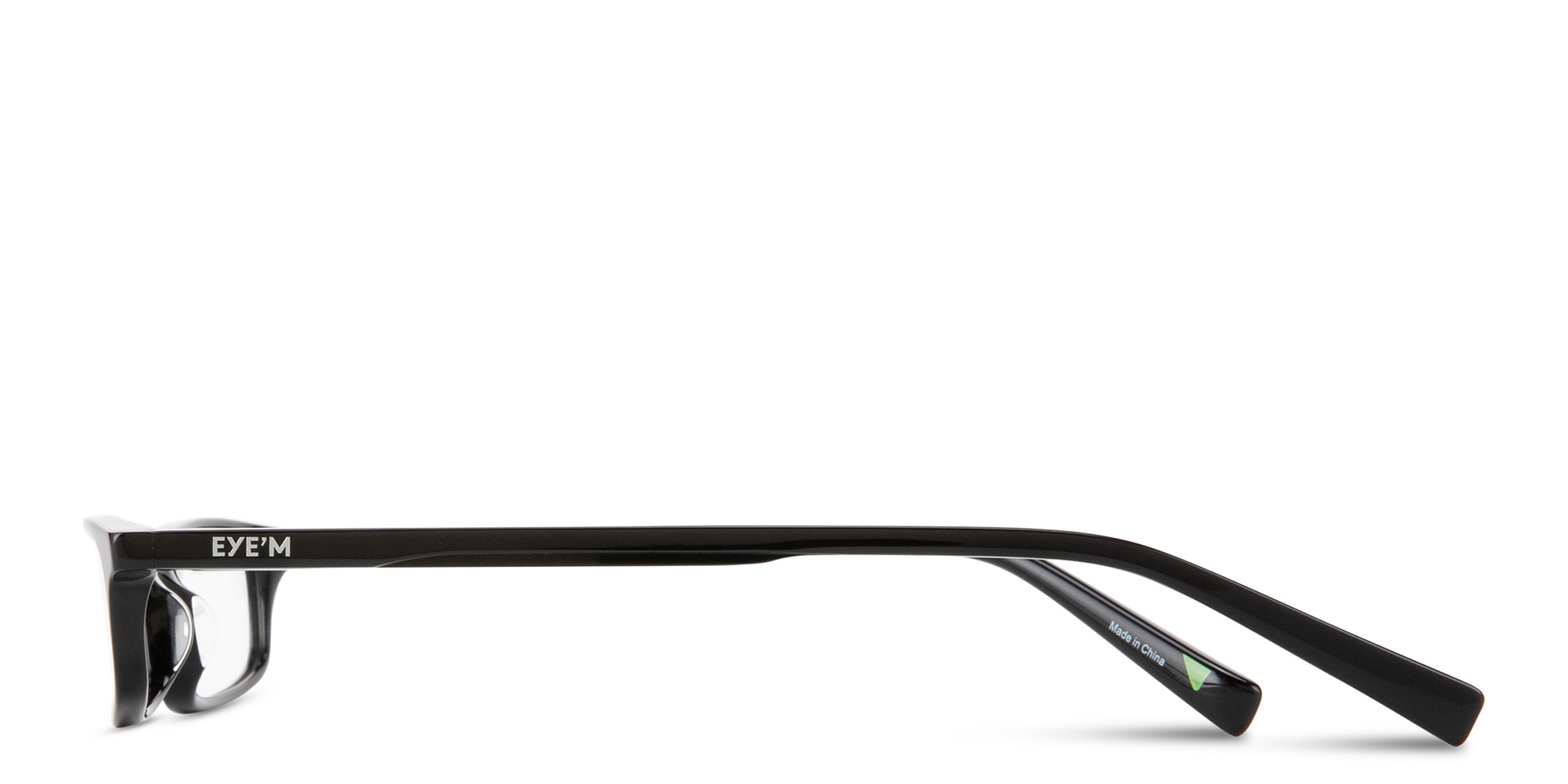 Shop EYE'M Logo Signature Unisex Rectangle Eyeglasses in Black online.
