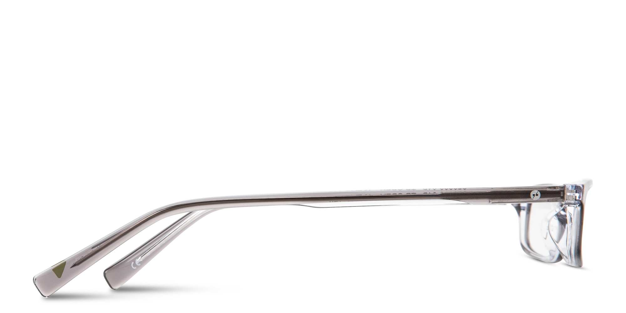 Shop EYE'M Logo Signature Unisex Rectangle Eyeglasses in Transparent Grey online.