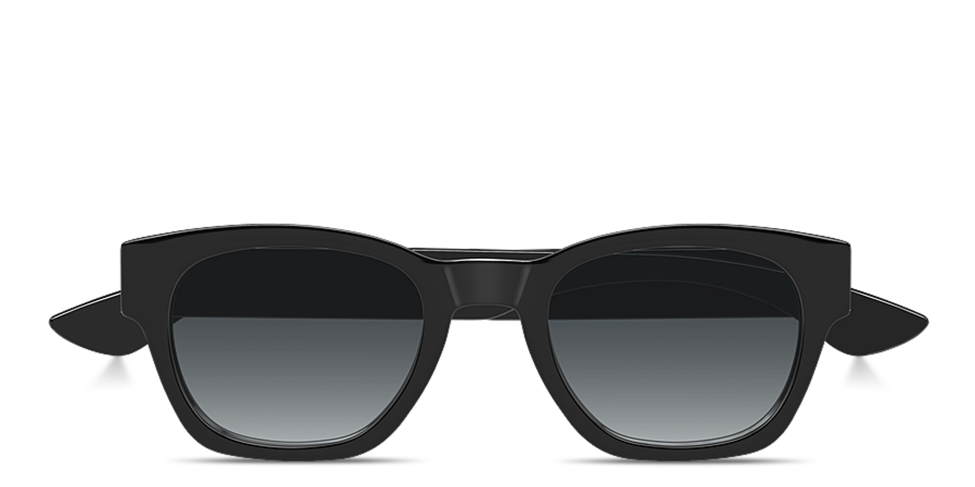 Shop Alexander McQueen Lettering Round Sunglasses in Black online.