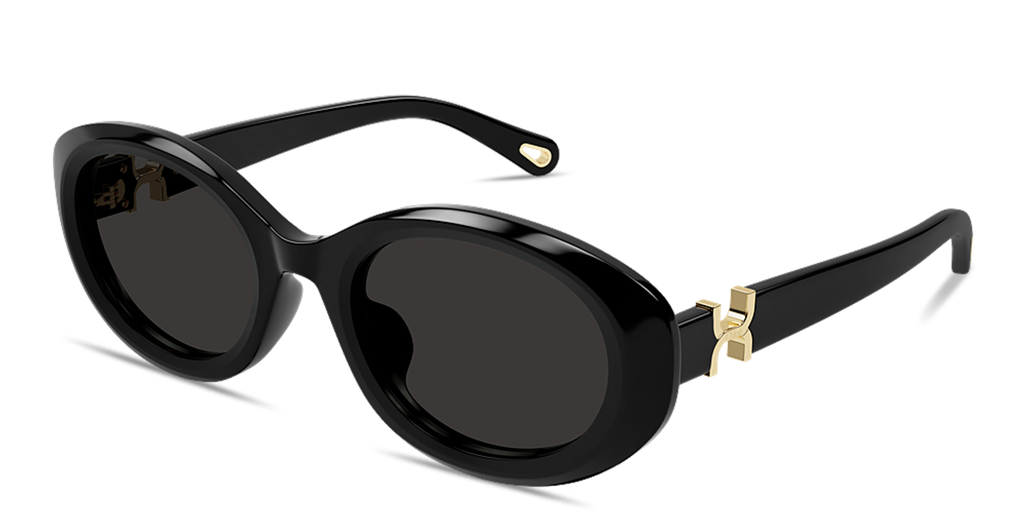 تسوق نظارات شمسية مارسي بإطار بيضاوي كلوي بلون أسود أونلاين.