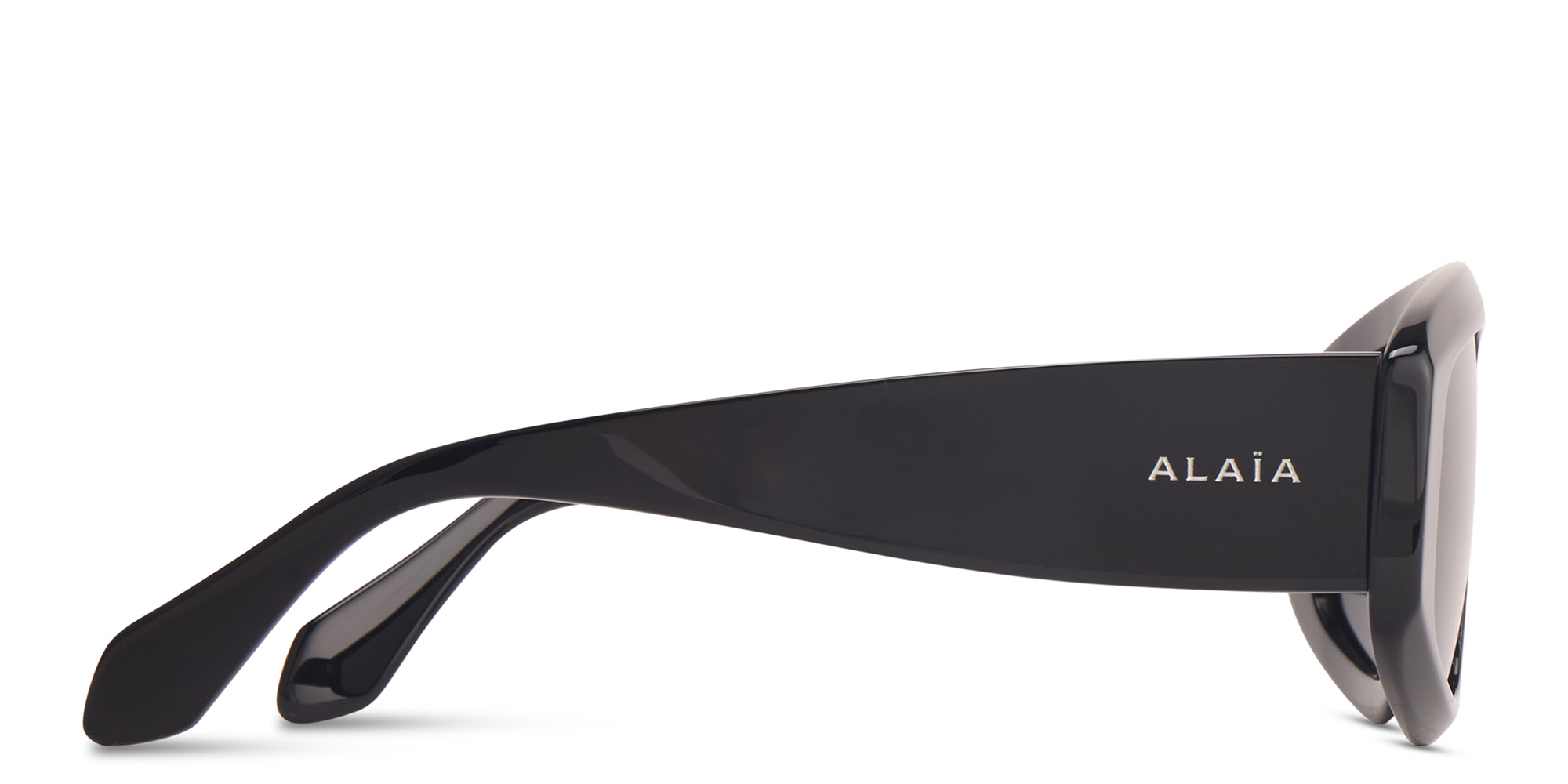 Shop ALAIA Absolu Mask Sunglasses in Black online.