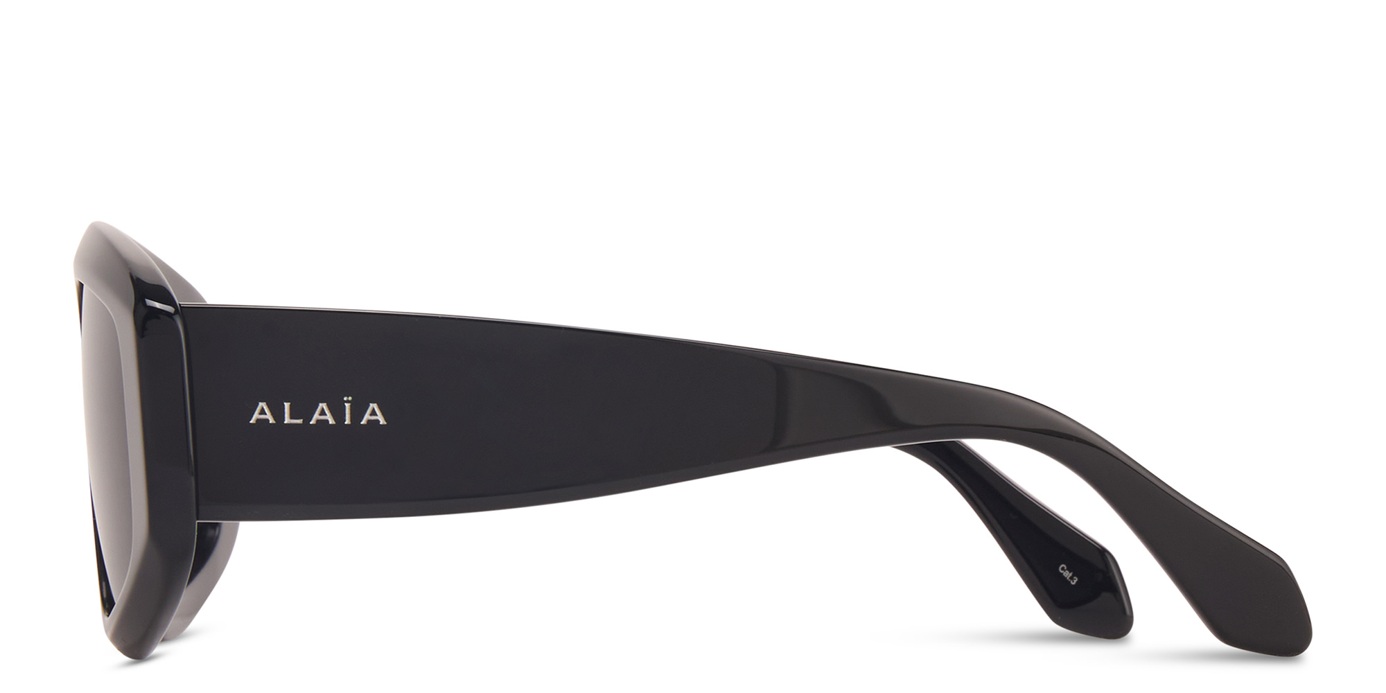 Shop ALAIA Absolu Mask Sunglasses in Black online.