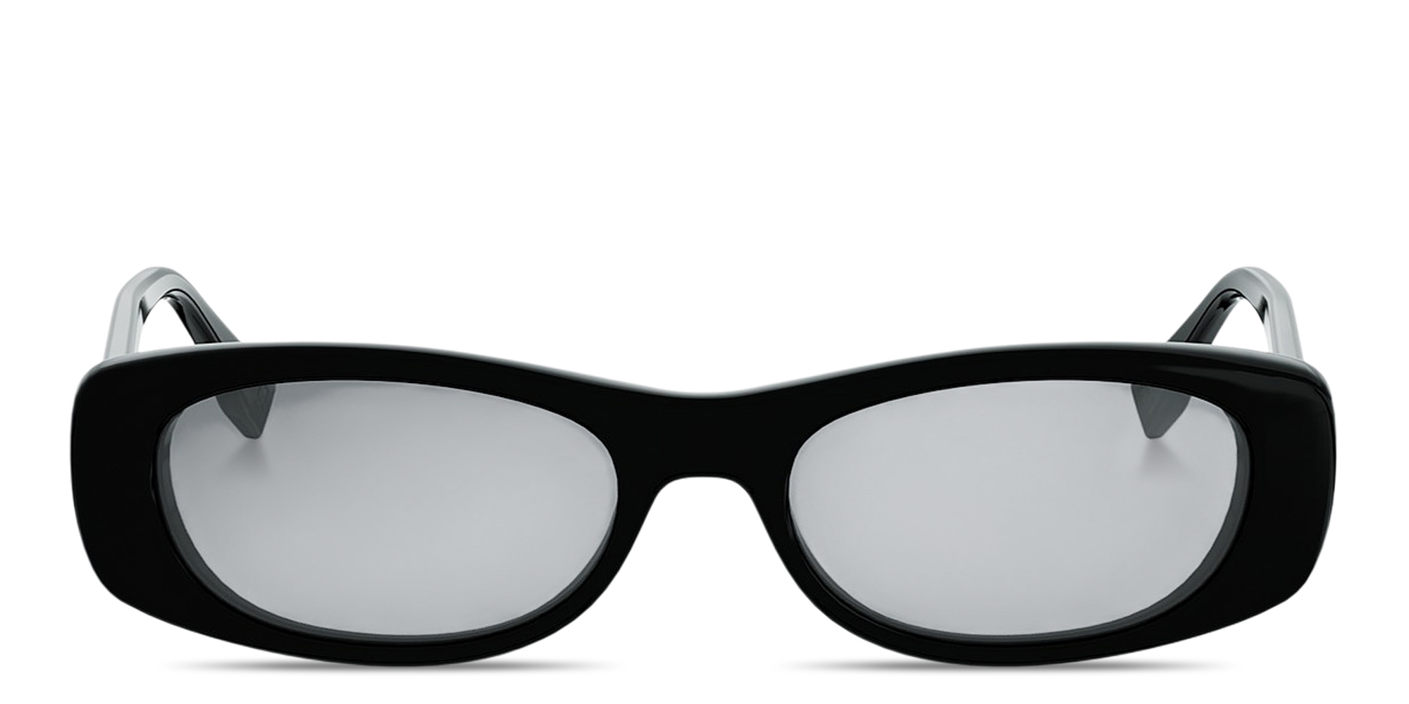 Shop FENDI FF Squared Oval Sunglasses in Black online.