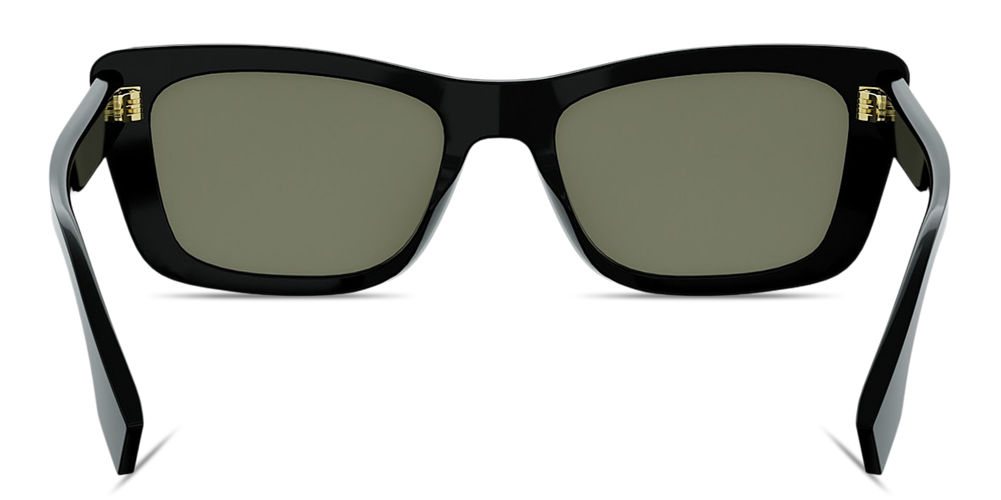 Shop FENDI Lettering Irregular Sunglasses in Black online.