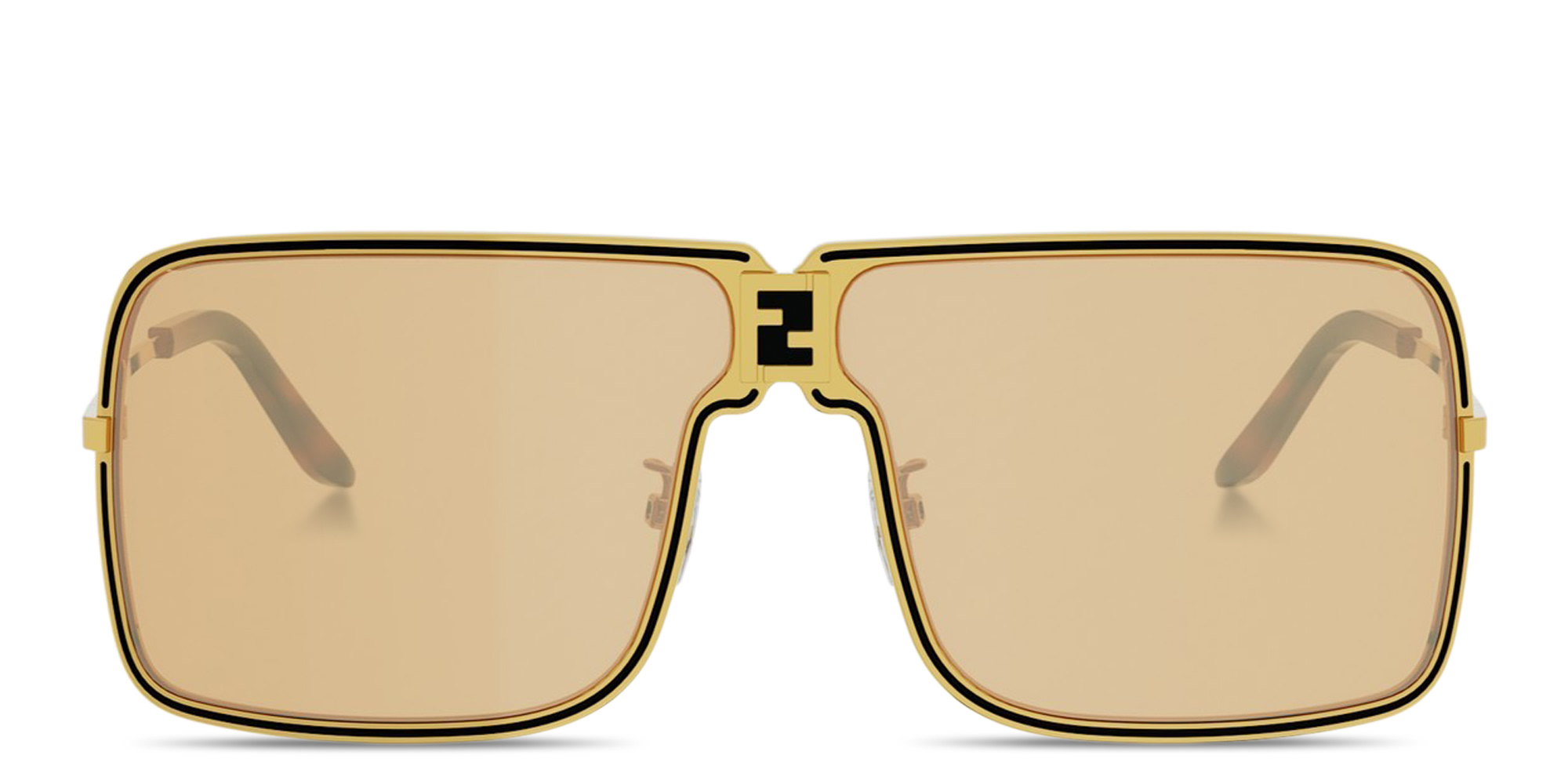 FENDI Fendiness Unisex Wide Rectangle Sunglasses in Endura Gold – Product Photo 1