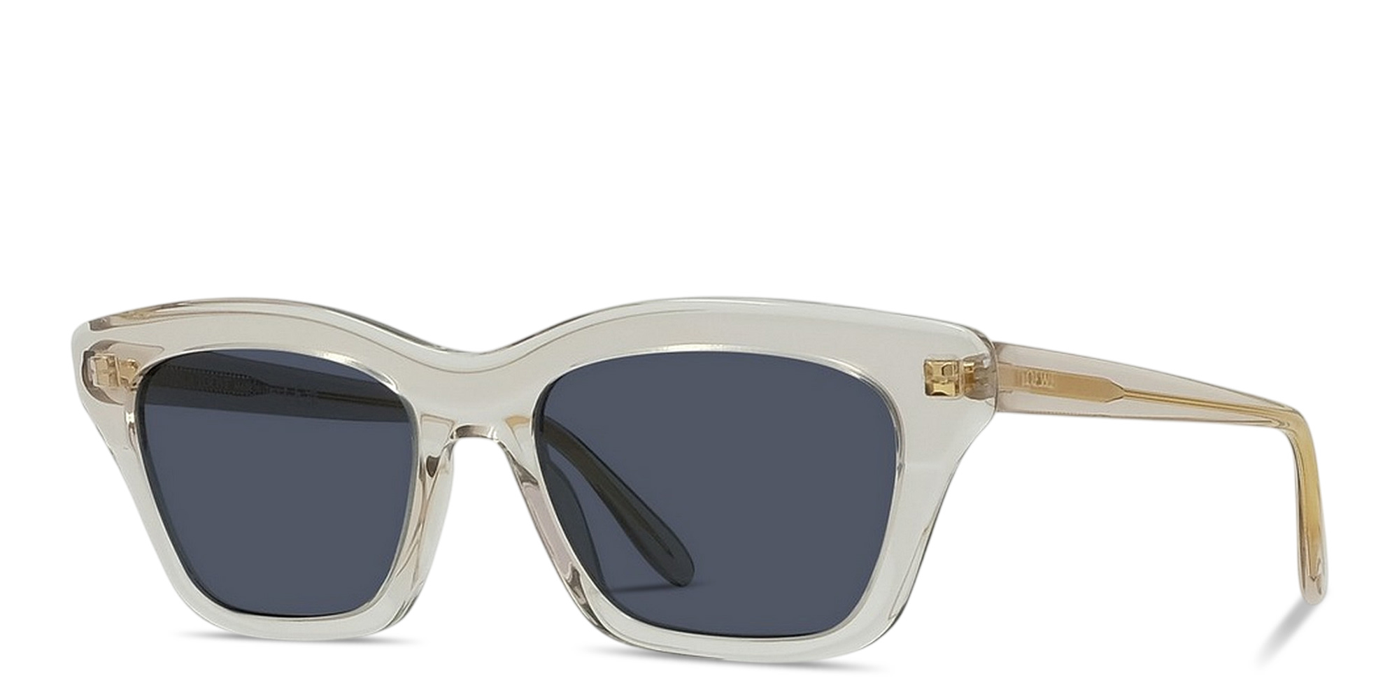 Shop LOEWE Slim Irregular Sunglasses in Transparent light brown online.