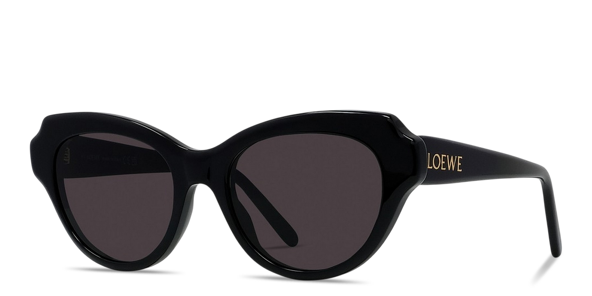 Shop LOEWE Slim Irregular Sunglasses in Black online.